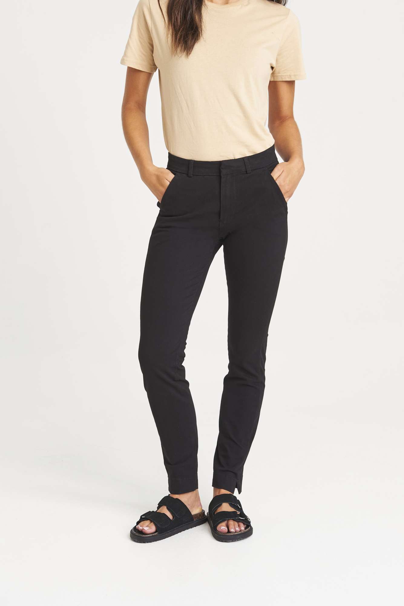 So Denim Skinny Chinos mit Knöchelschnitt für Damen, Stone 12(40)/30, SD025