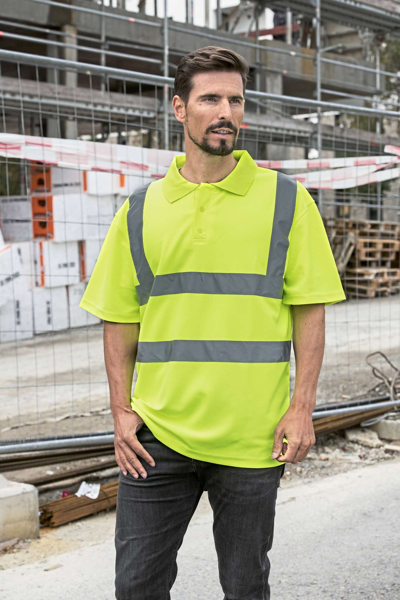 Korntex Hi-Vis Polycotton Polo "Cambridge, Signal Orange XL, KX075