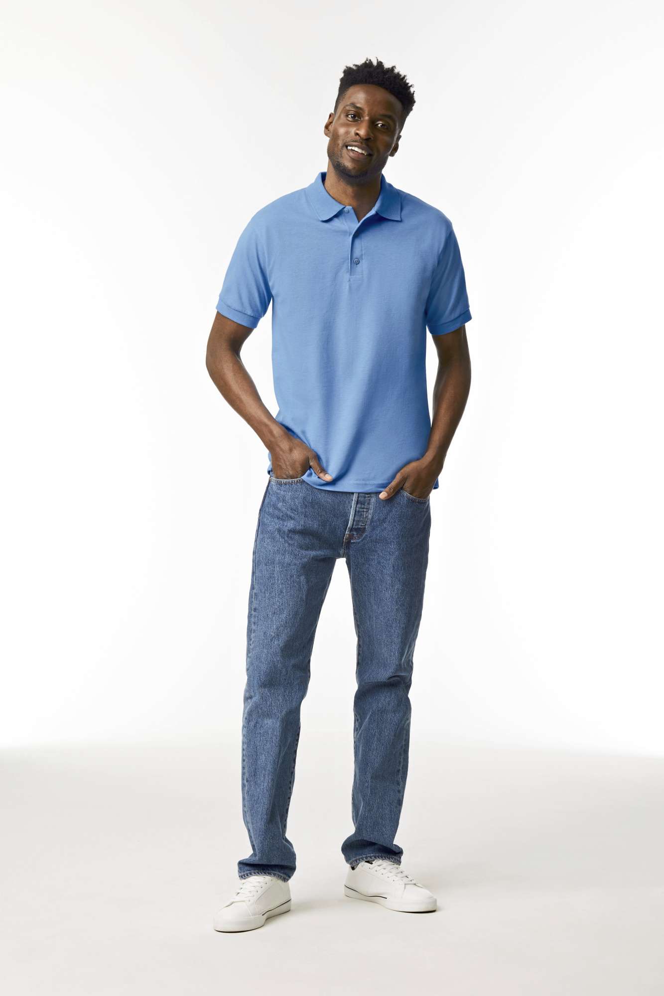 DryBlend® Poloshirt mit Knopfleiste