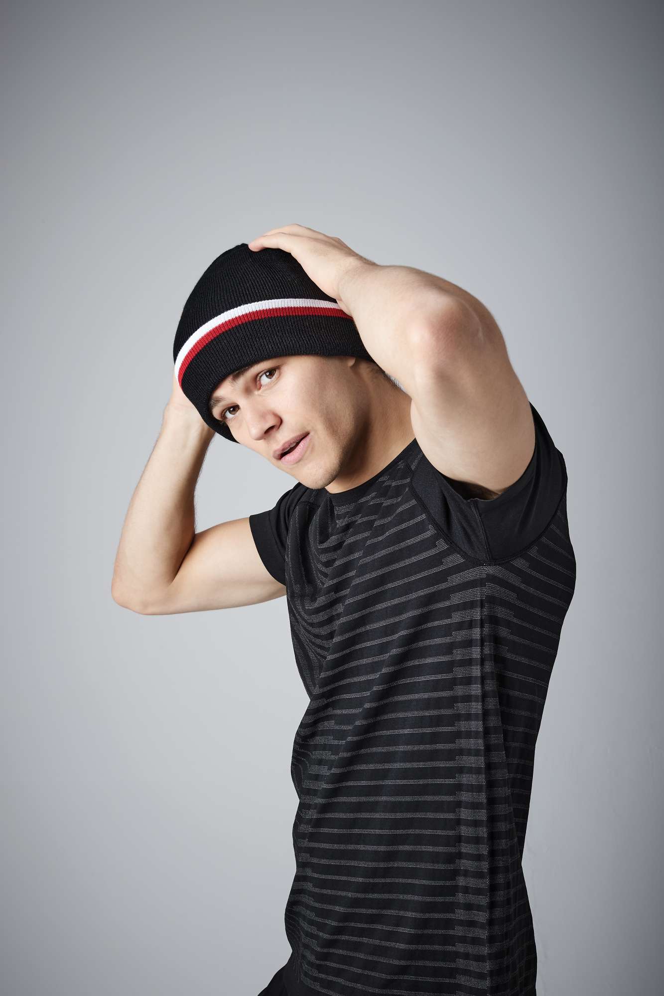 Beechfield Beanie mit Umschlag, doppellagig