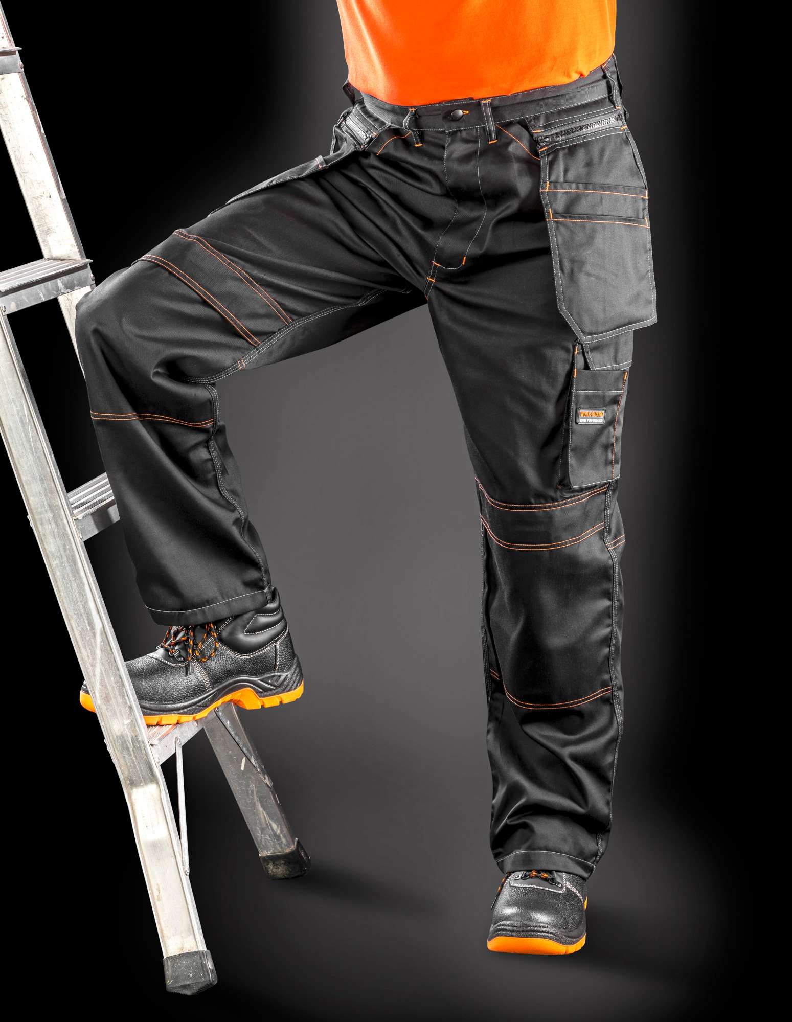 Result Work-Guard Lite X-Over Holster Hose mit Cargotaschen, Black XL, RT323
