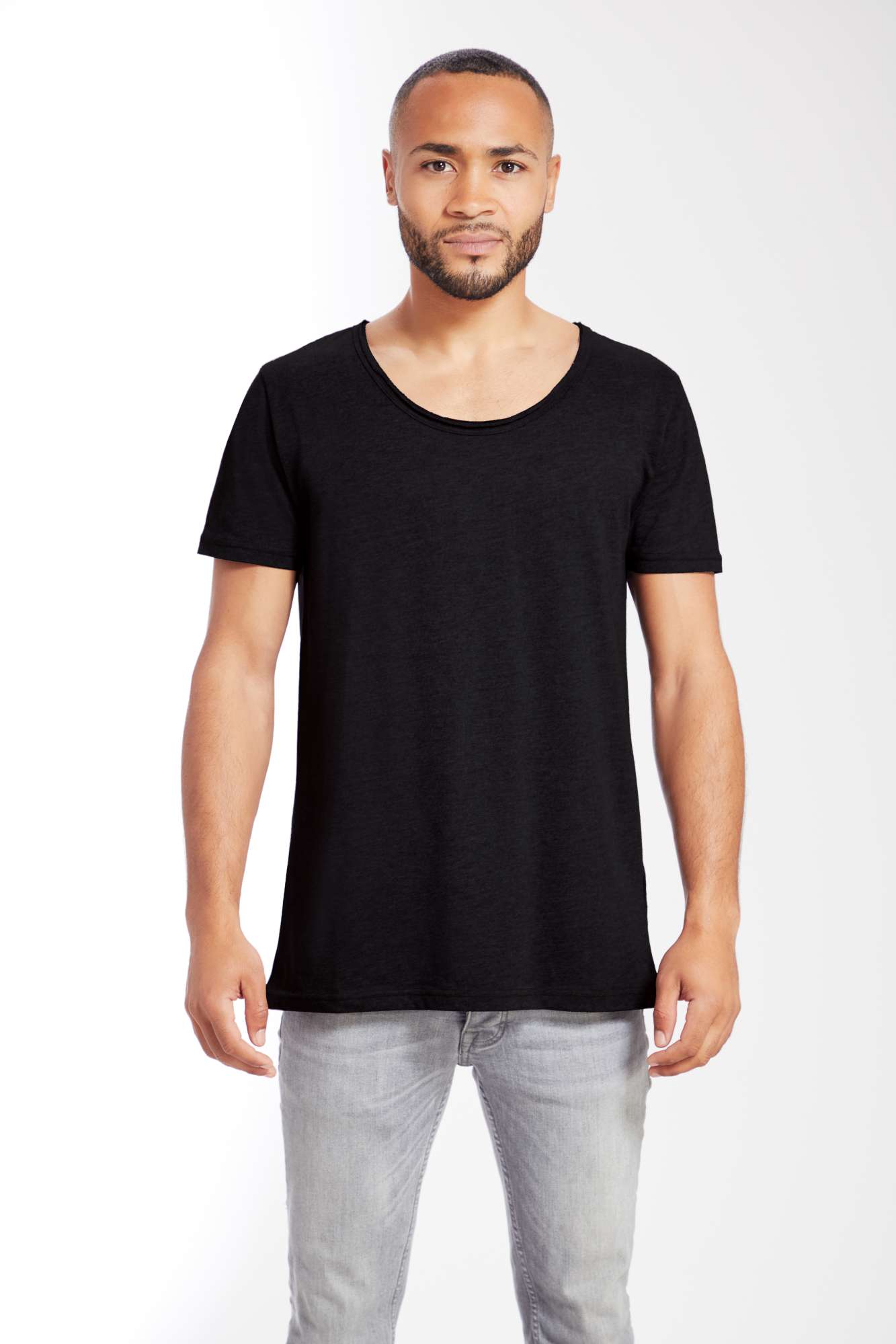 Bio-Baumwoll T-Shirt mit weiterem Halsausschnitt