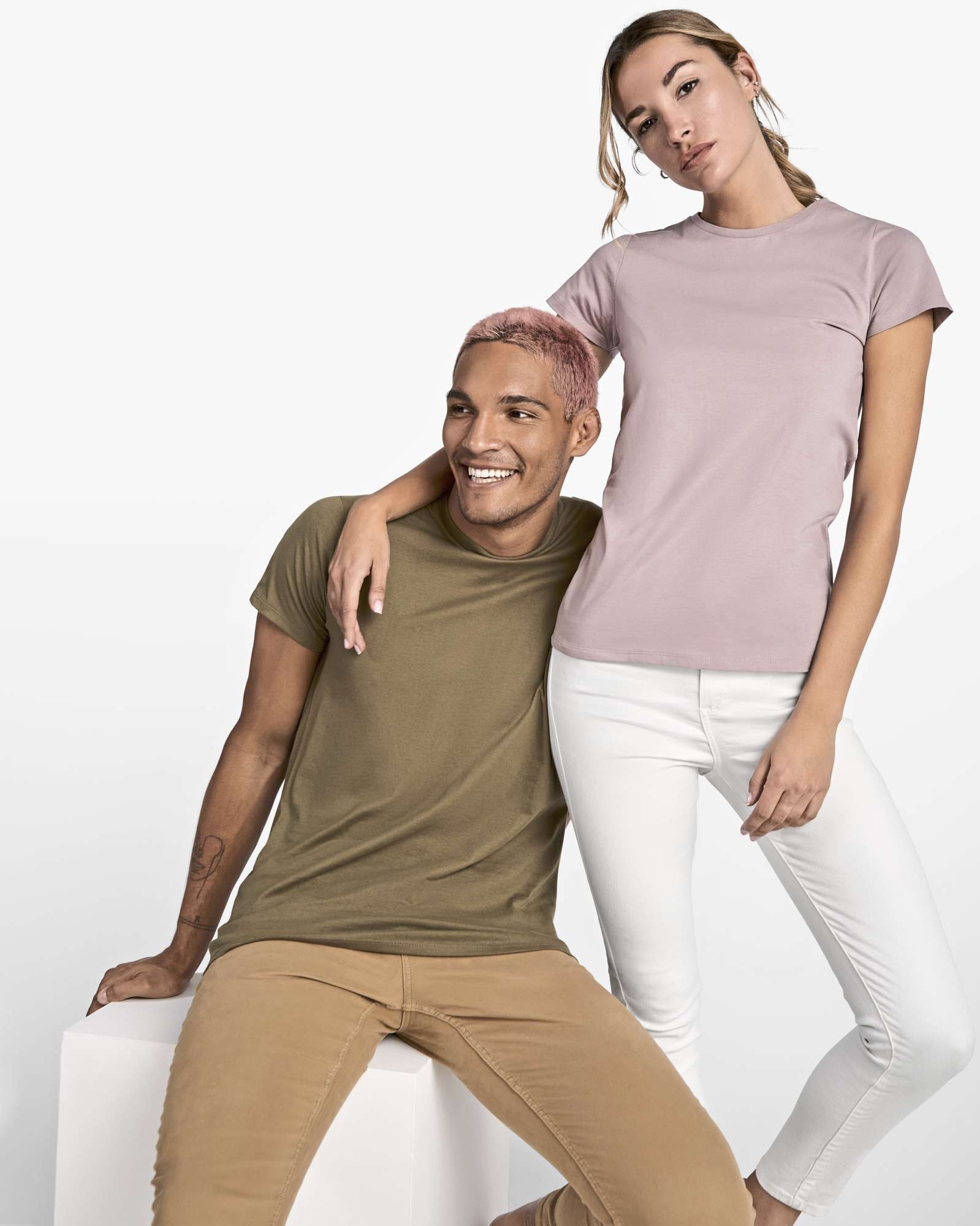 Roly Eco Tailliertes Bio-Baumwolle T-Shirt Breda, Pale Red 168 XXL, RY6699
