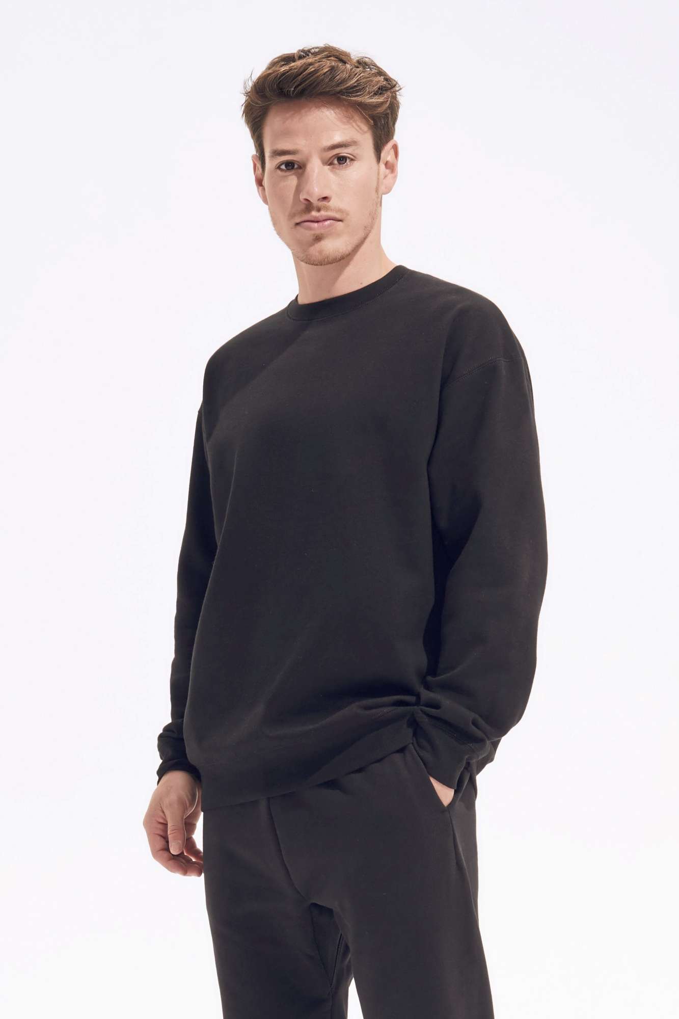 Langarm-Sweatshirt aus Baumwolle und Polyester