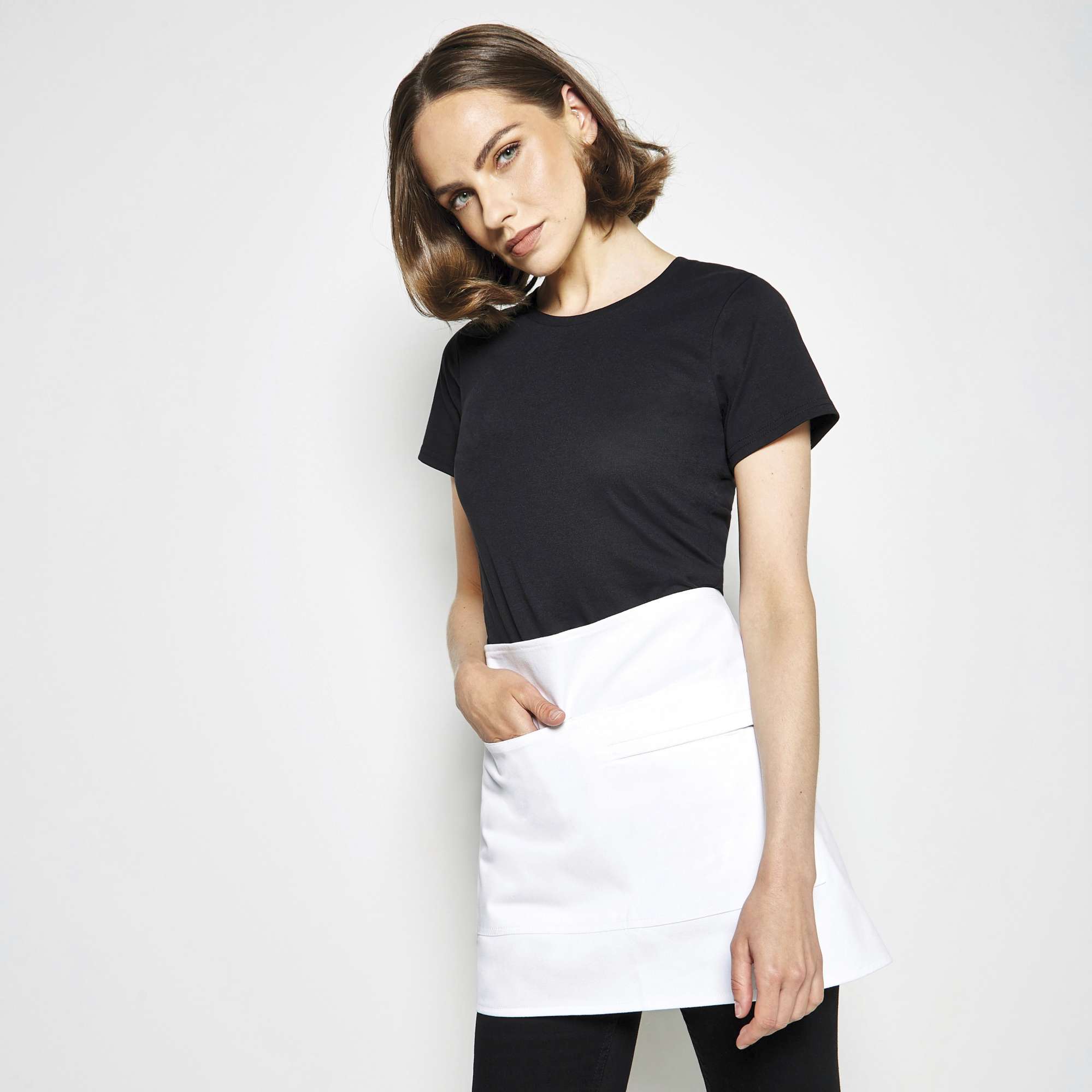 Baumwollschürze Short Superwash® mit Taschen