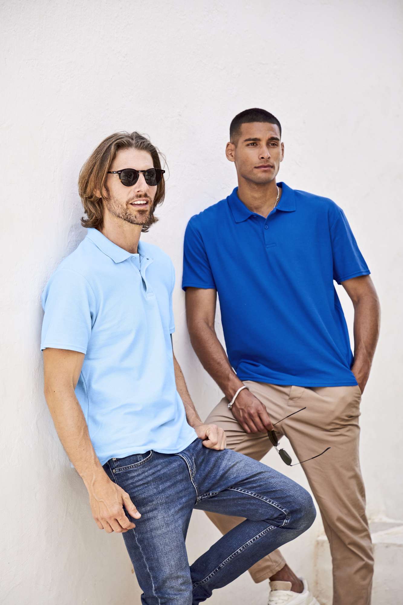 Fruit of the Loom Klassisches Poloshirt mit 2-Knopf-Leiste, Light Graphite (Solid) XL, F513