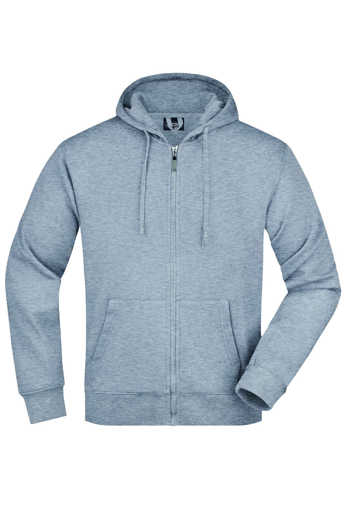 James&Nicholson Kapuzenjacke mit Kangurutasche für Herren, Black XL, JN042