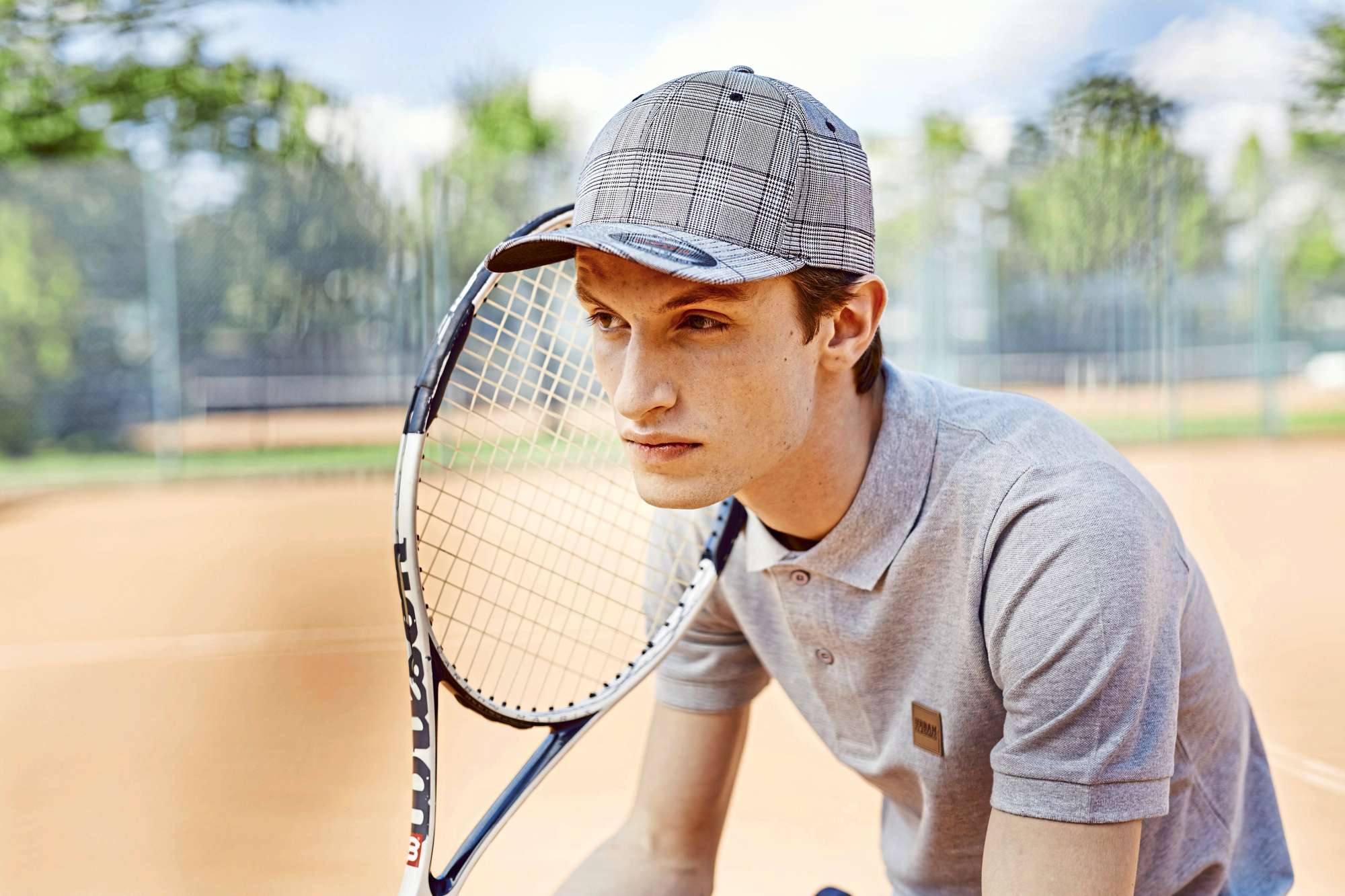 Glen Check Cap mit verstärkter Front