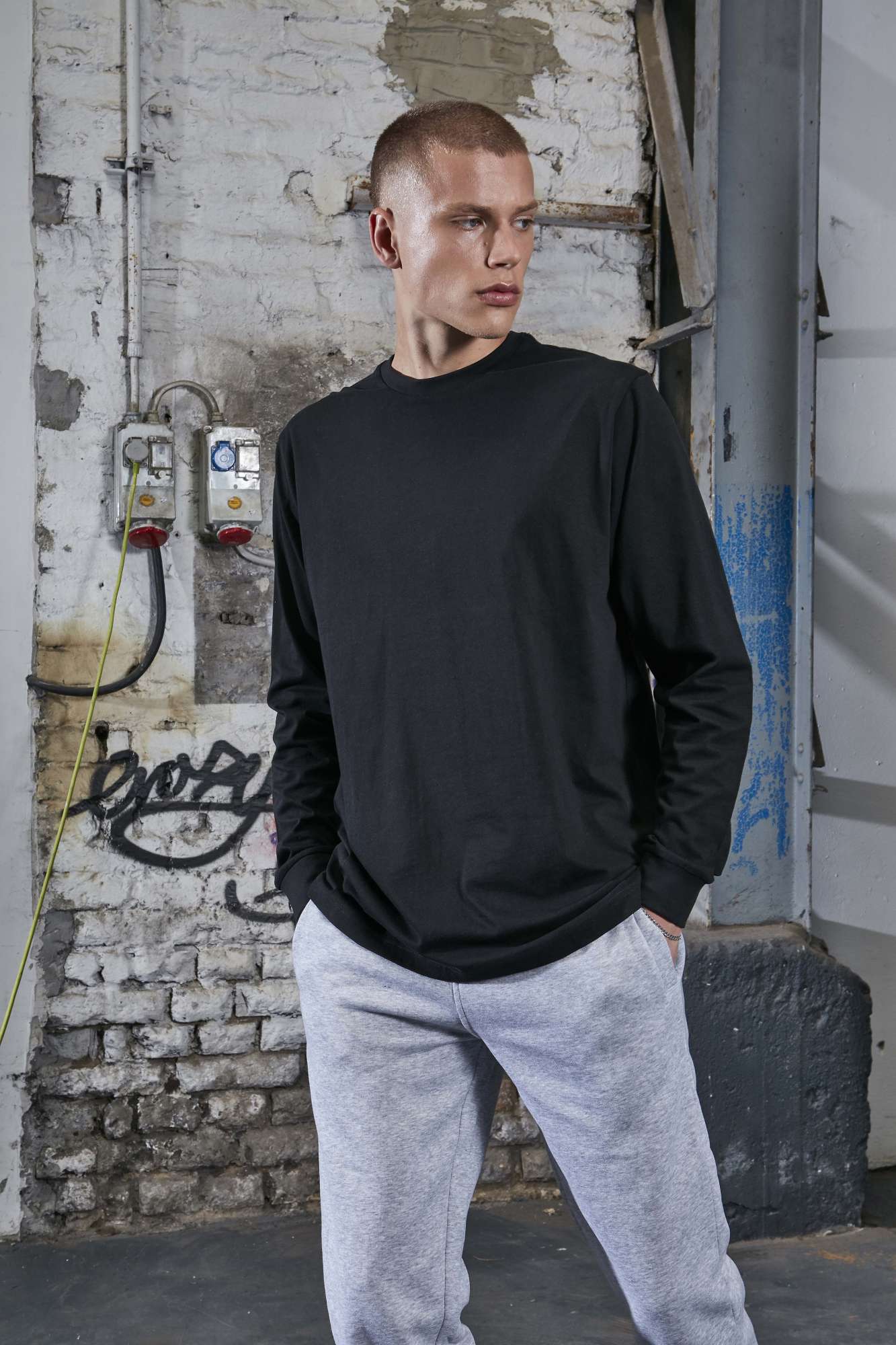 Bio-Baumwolle Langarmshirt mit Rippbündchen