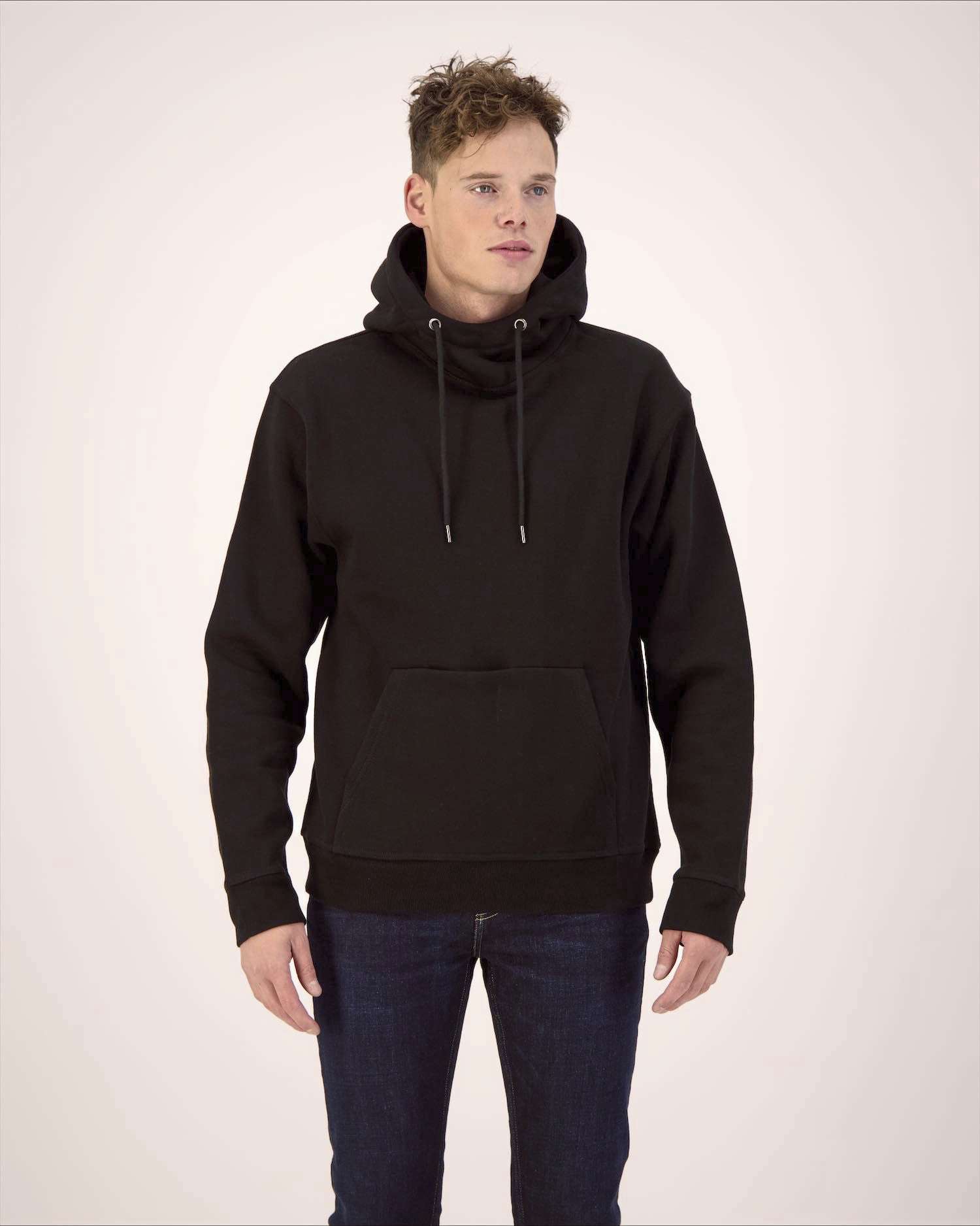 Bio-Baumwoll-Kapuzen-Sweatshirt mit Handytasche