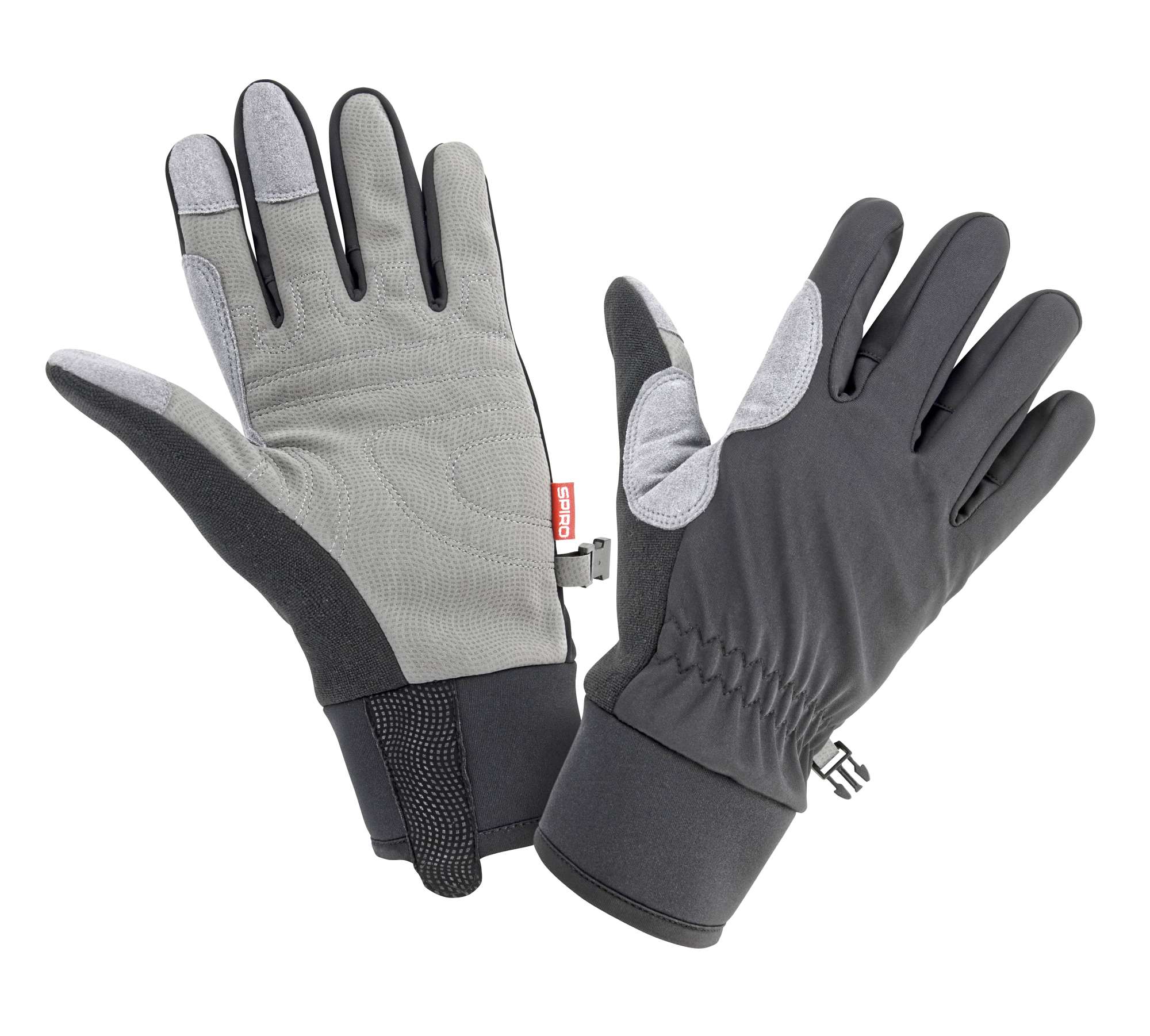 SPIRO Sportliche Langfingerhandschuhe mit Grip, Black/Grey XS, RT258