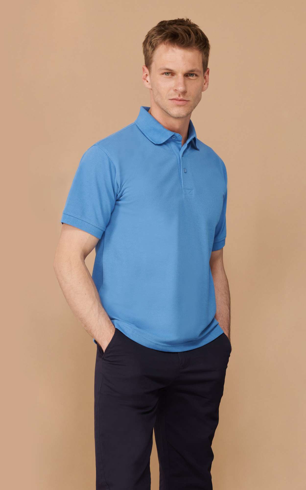 Henbury Klassisches Piqué Polo Shirt 65/35, Pink XL, W400