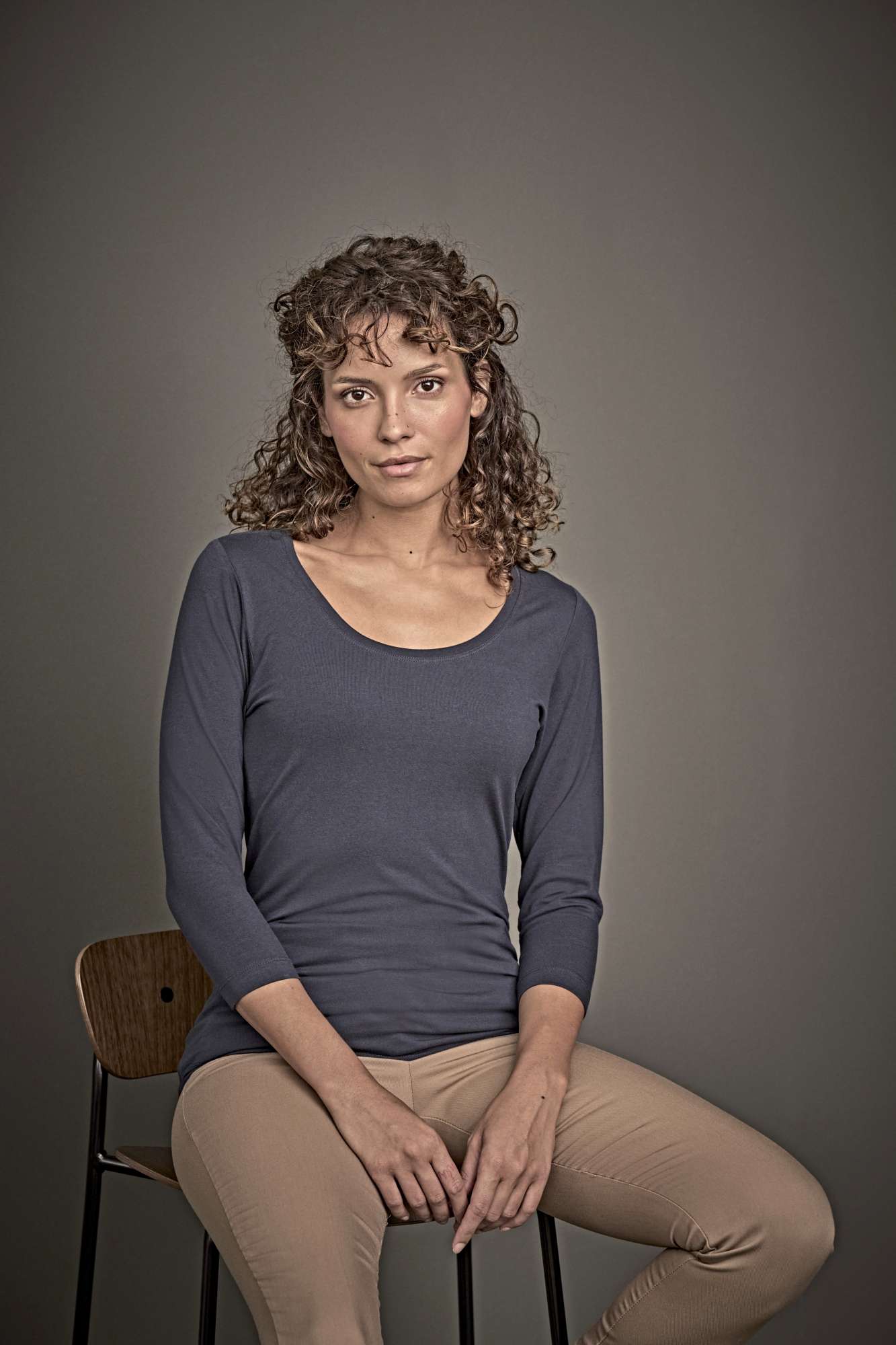 Stretch T-Shirt 3/4 Ärmel für Damen