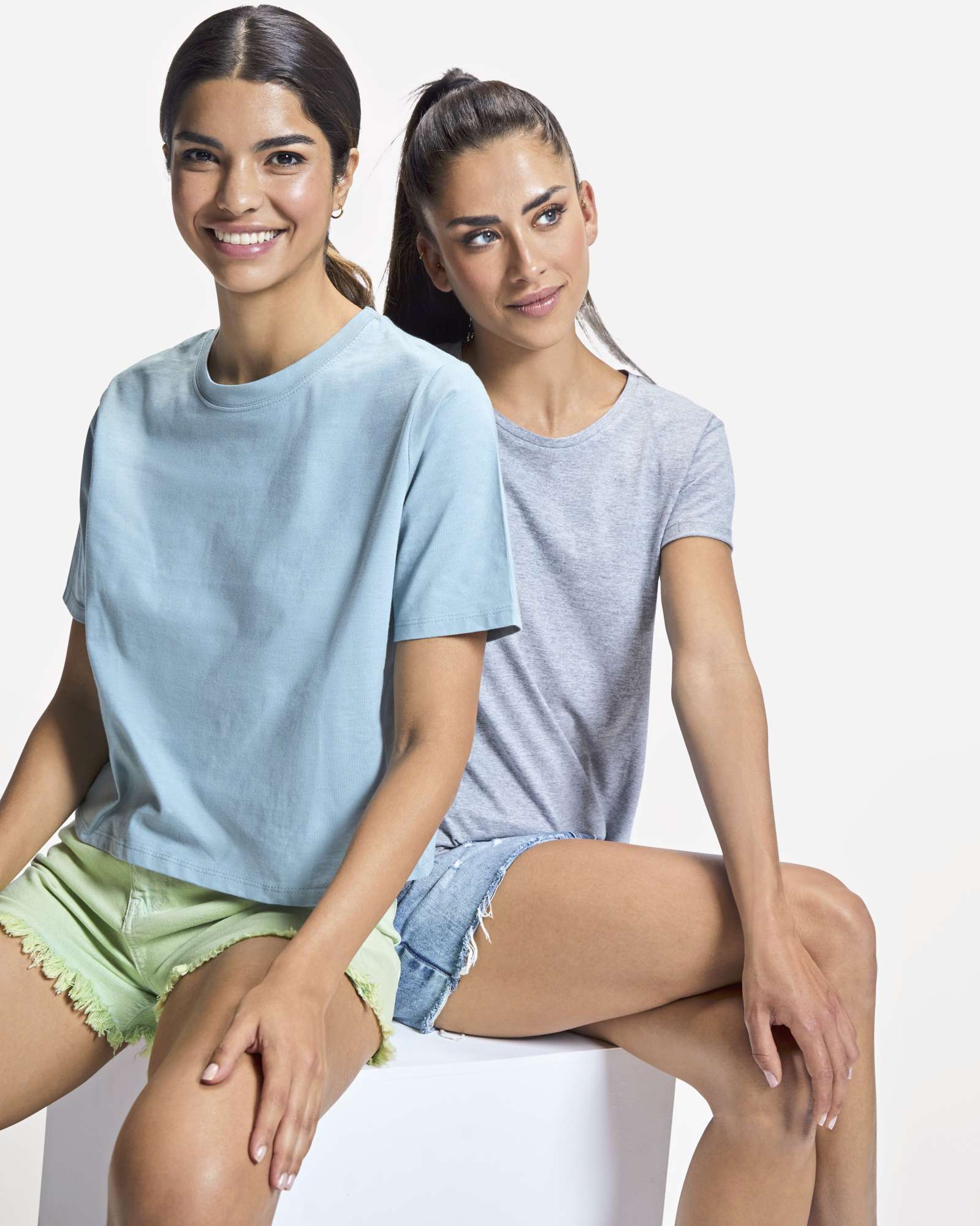 Roly T-Shirt mit Rollup-Ärmeln für Damen, Turquoise 12 S, RY6643