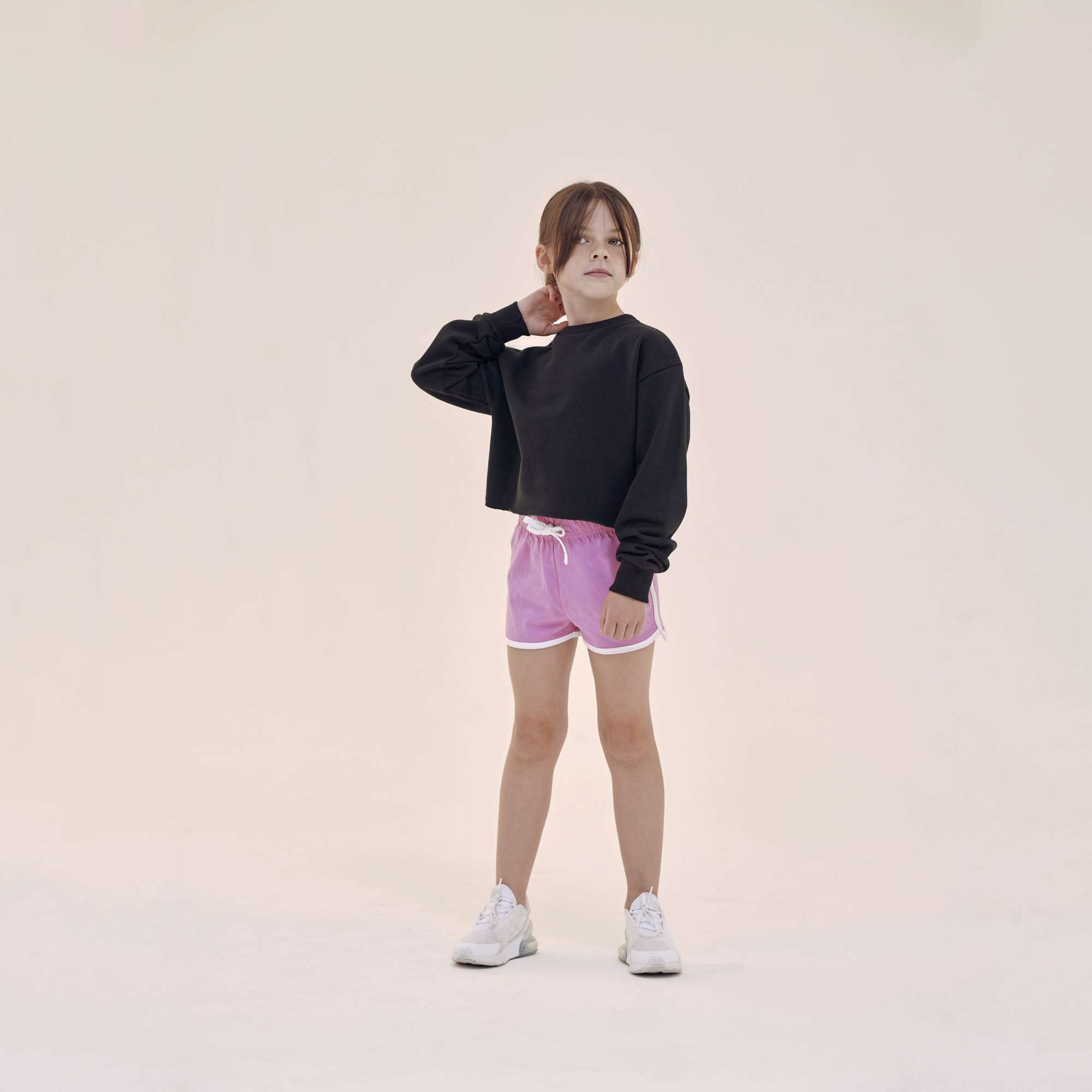Kinder-Sweater Cropped mit Oversize-Schnitt