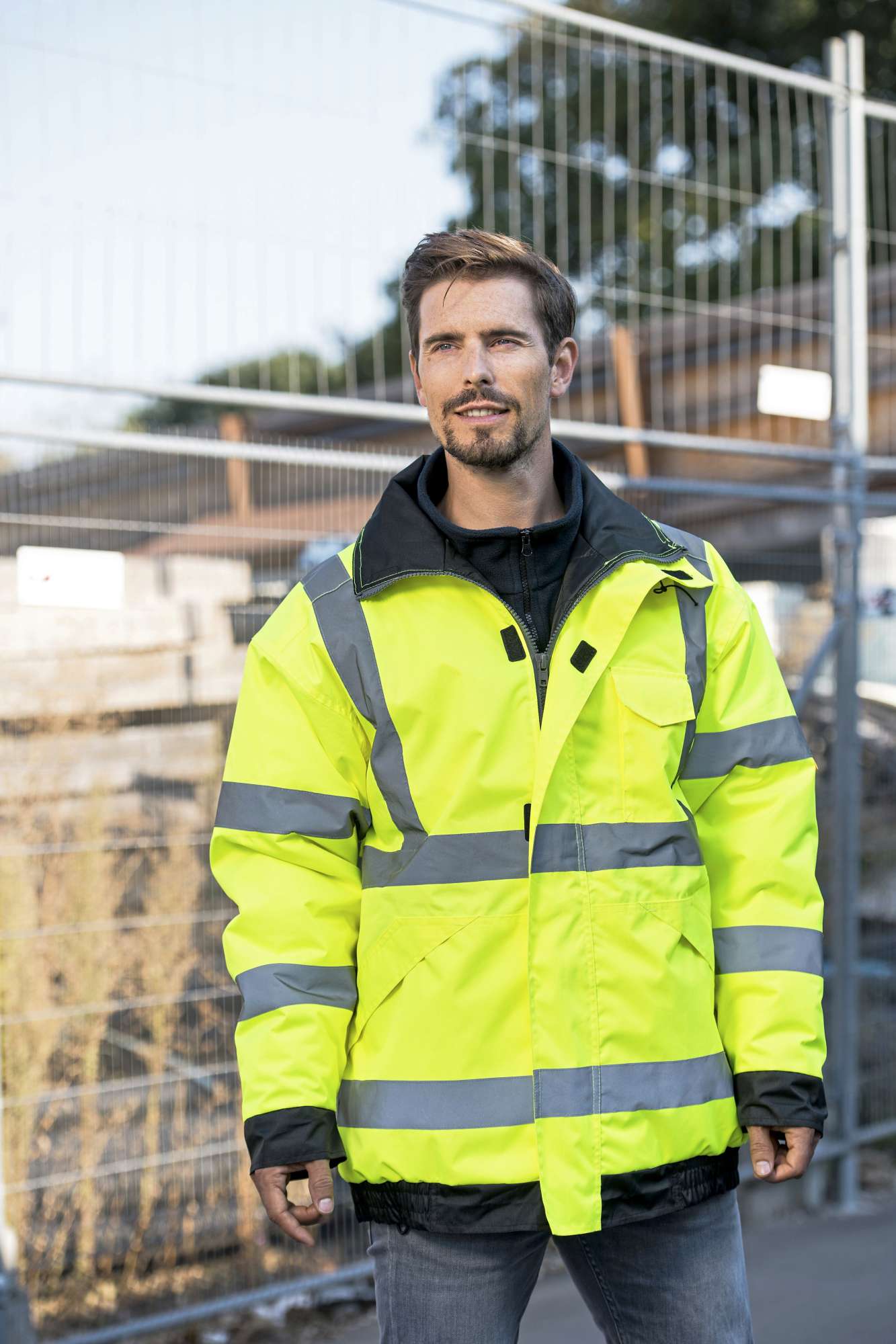 Hi-Vis Regenjacke Tampere, Signalfarbe