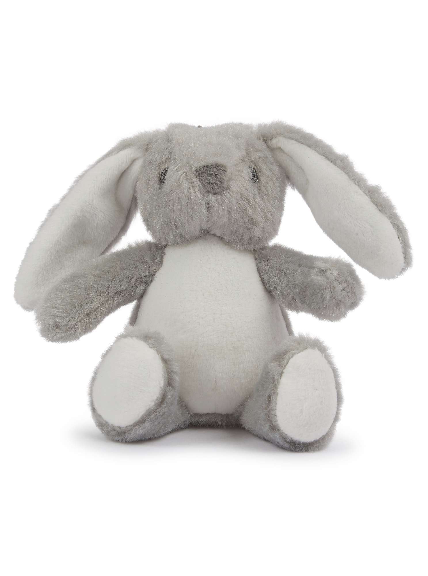 Mumbles Grau-gestreifter Hasen-Schlüsselring aus Polyester, Grey XS, MM23B
