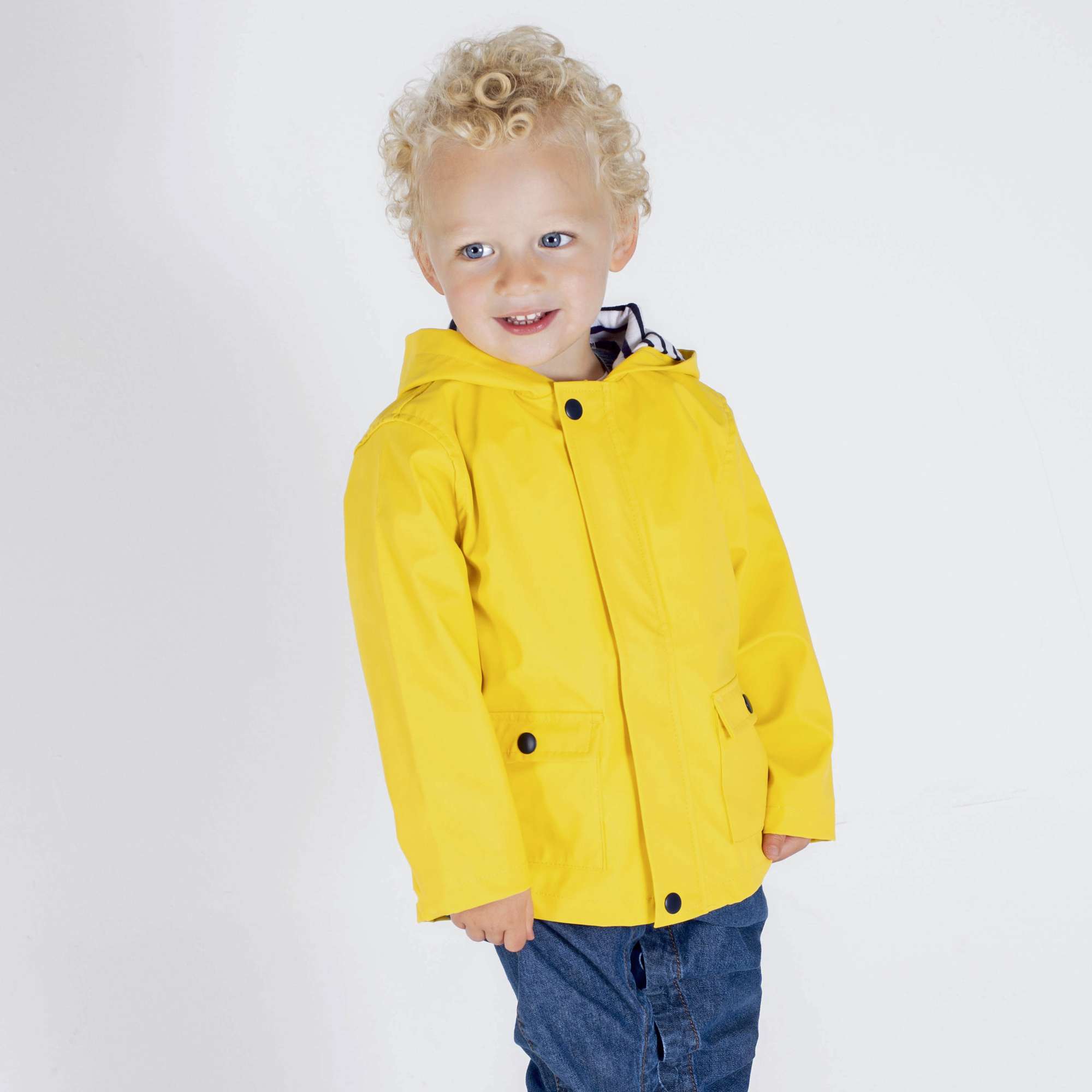 Larkwood Wasserabweisende Kinder-Regenjacke mit Futter, Navy 6/12 Monate, LW035