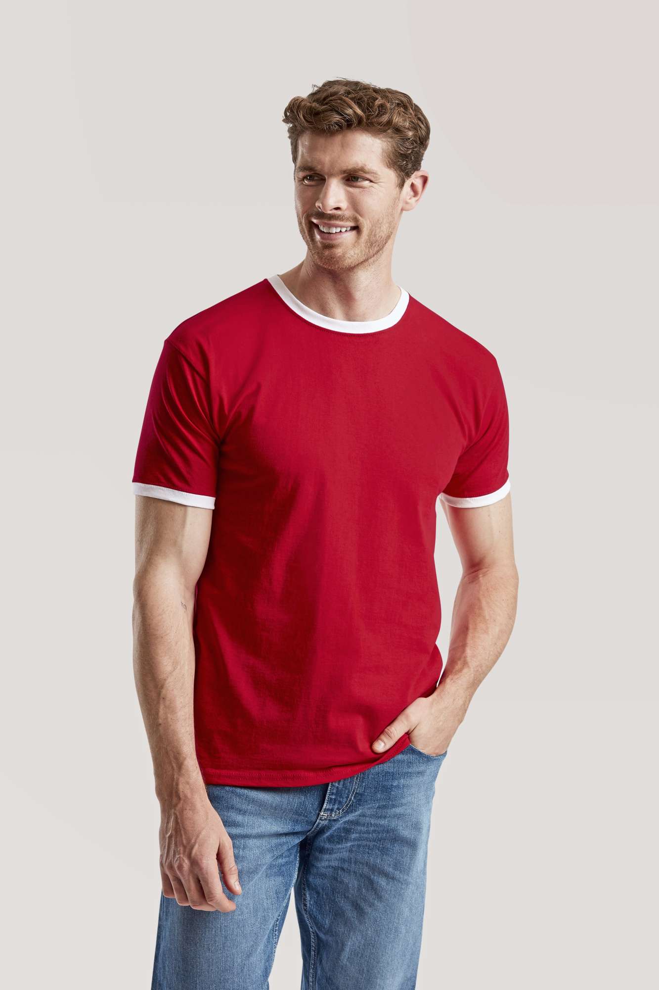 Ringer T-Shirt mit Rundhalsausschnitt