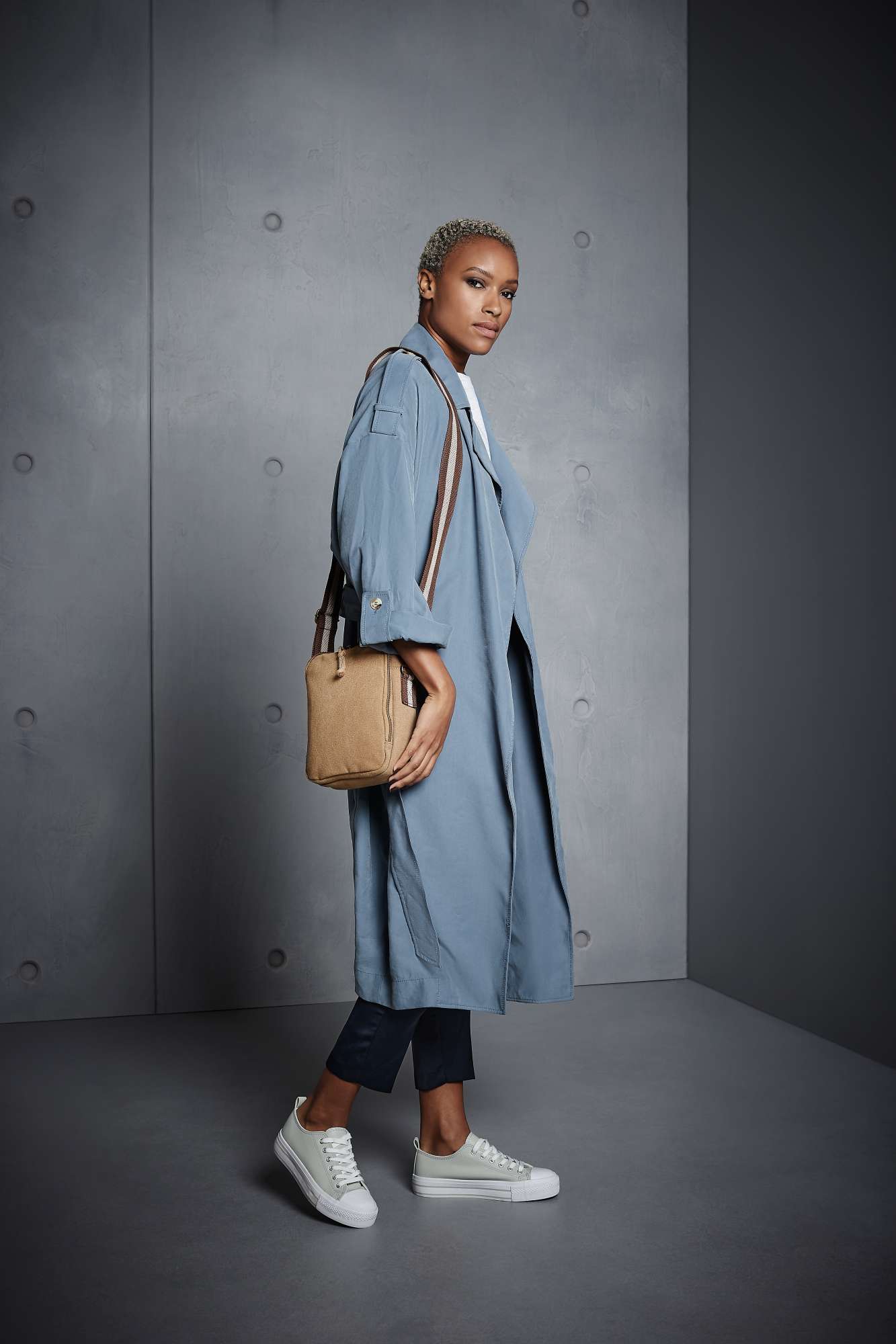 Vintage Canvas Mini Reporter Umhängetasche