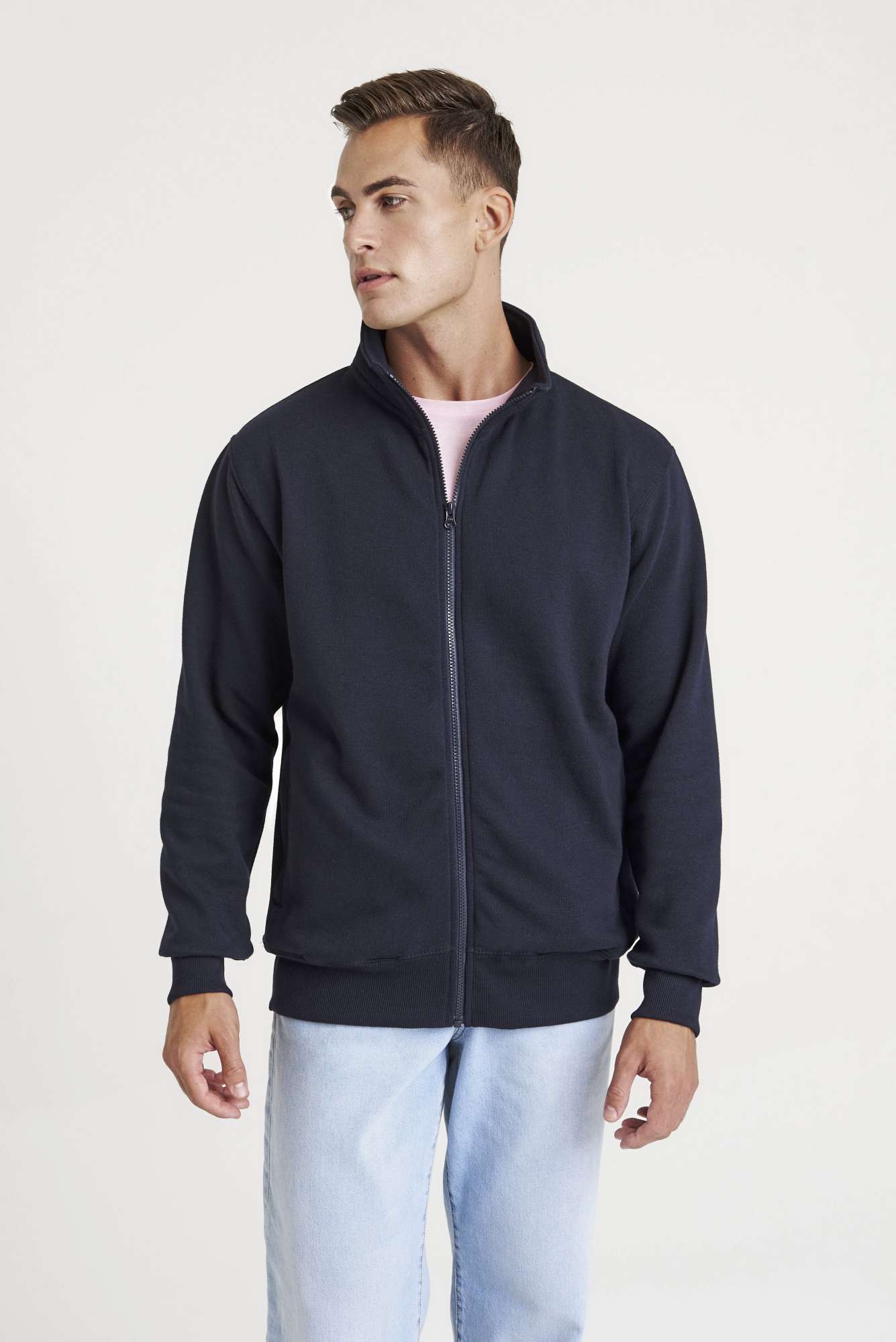 Just Hoods Campus Full Zip Sweatshirt mit Reißverschluss, Charcoal XL, JH147