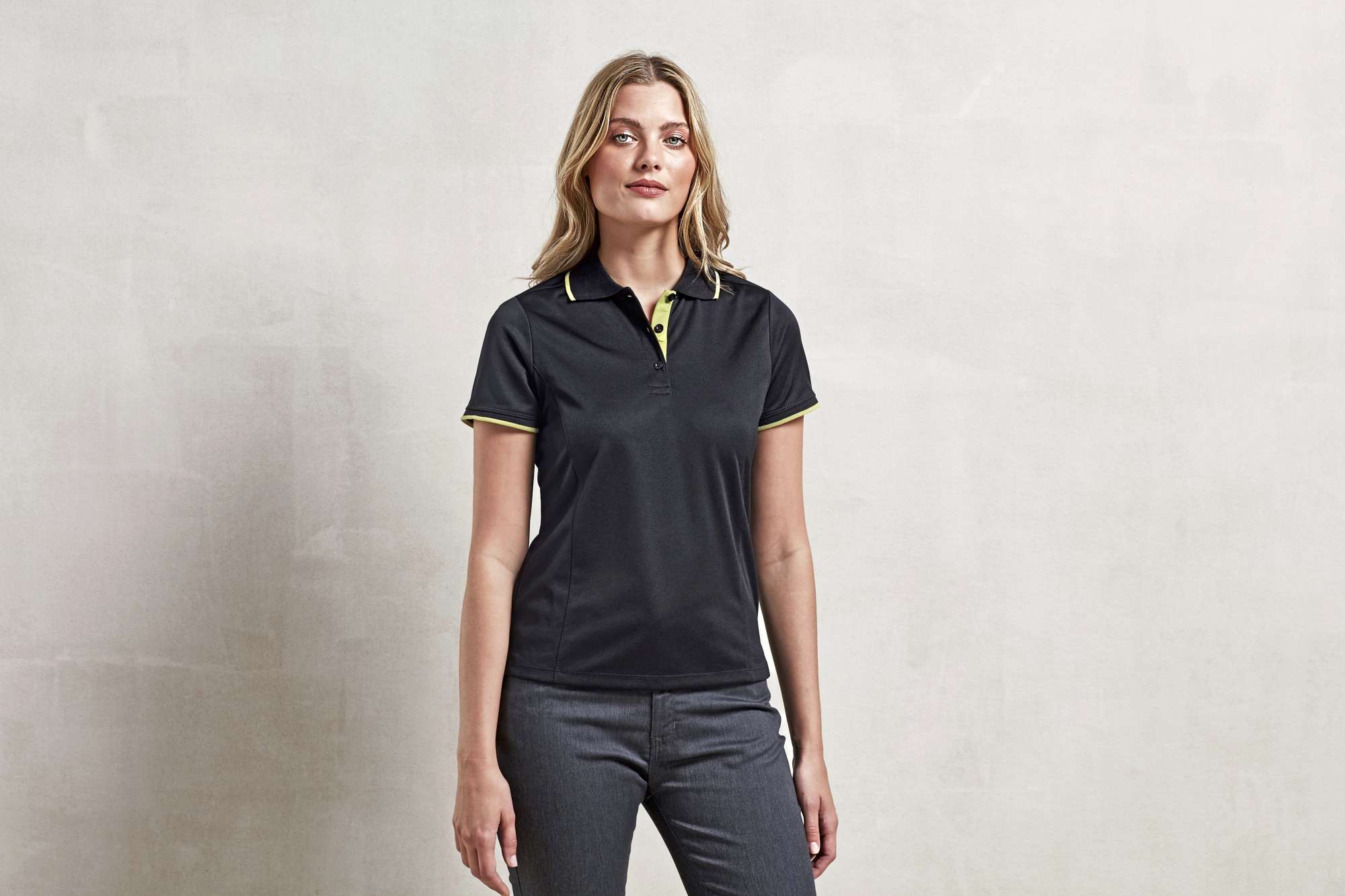 Polo Slim Fit Coolchecker® Gewebe für Damen
