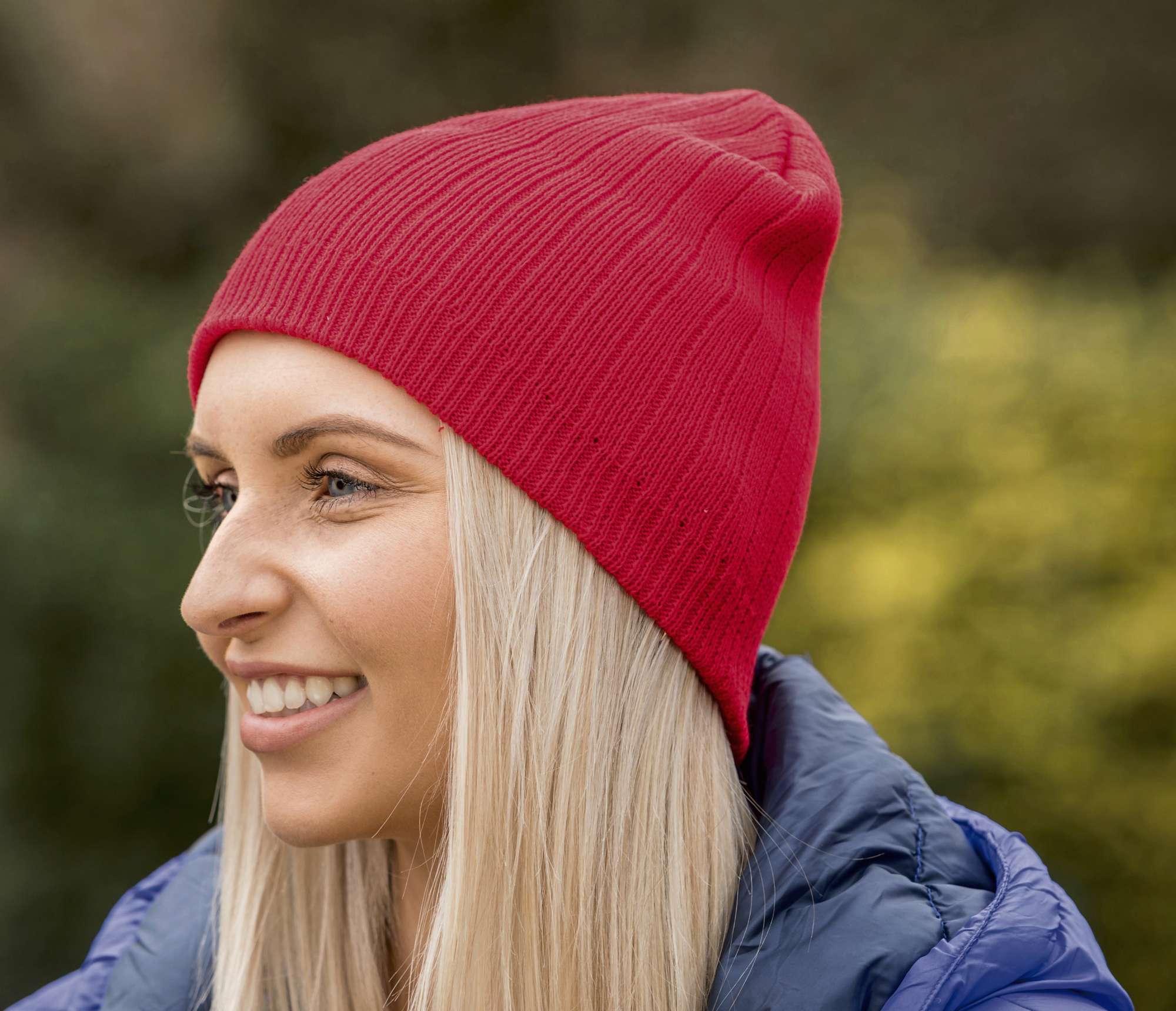 Result Winter Essentials Baumwoll Beanie mit Doppelstärke, Red One Size, RC74