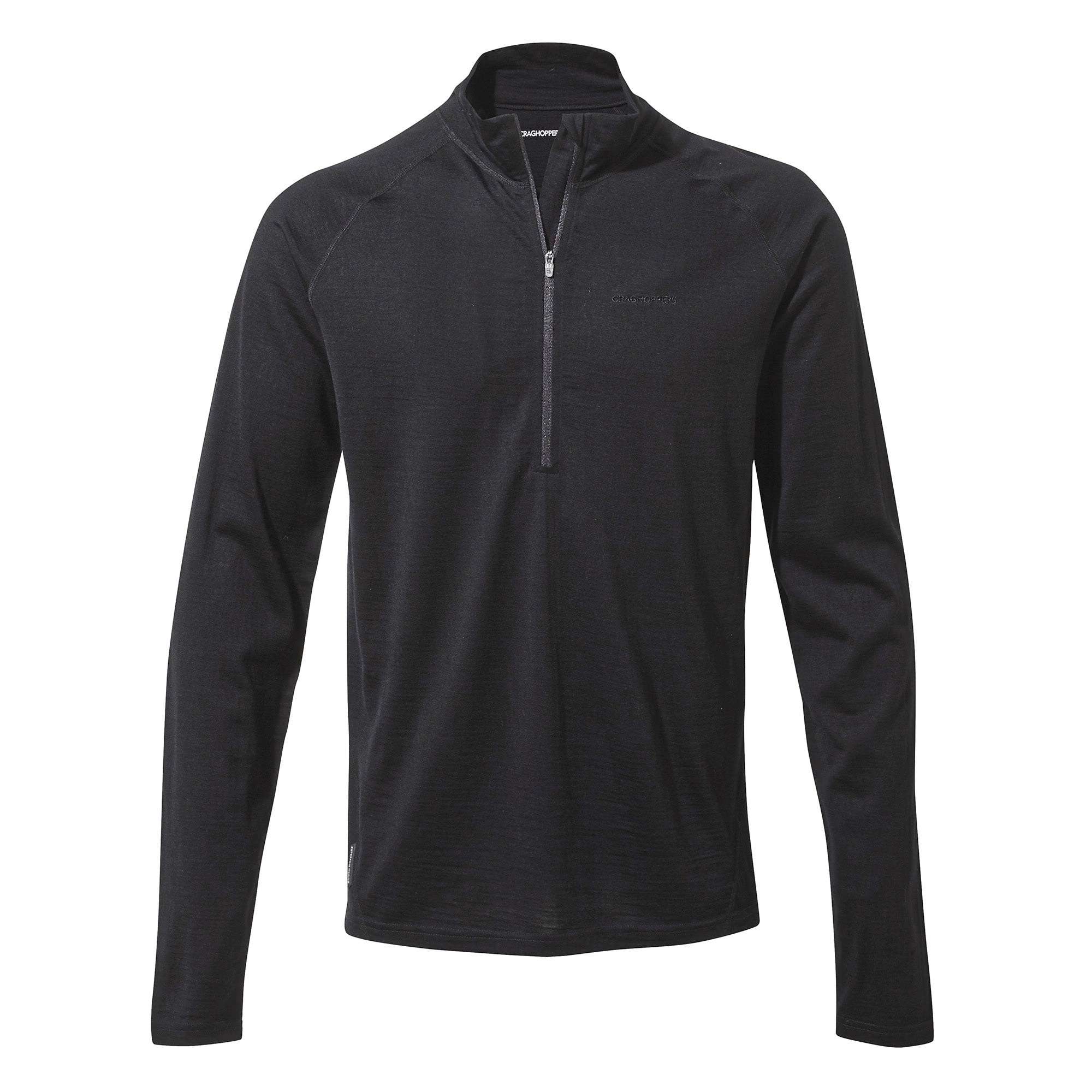 Merino-Halbzippullover mit recyceltem Polyester