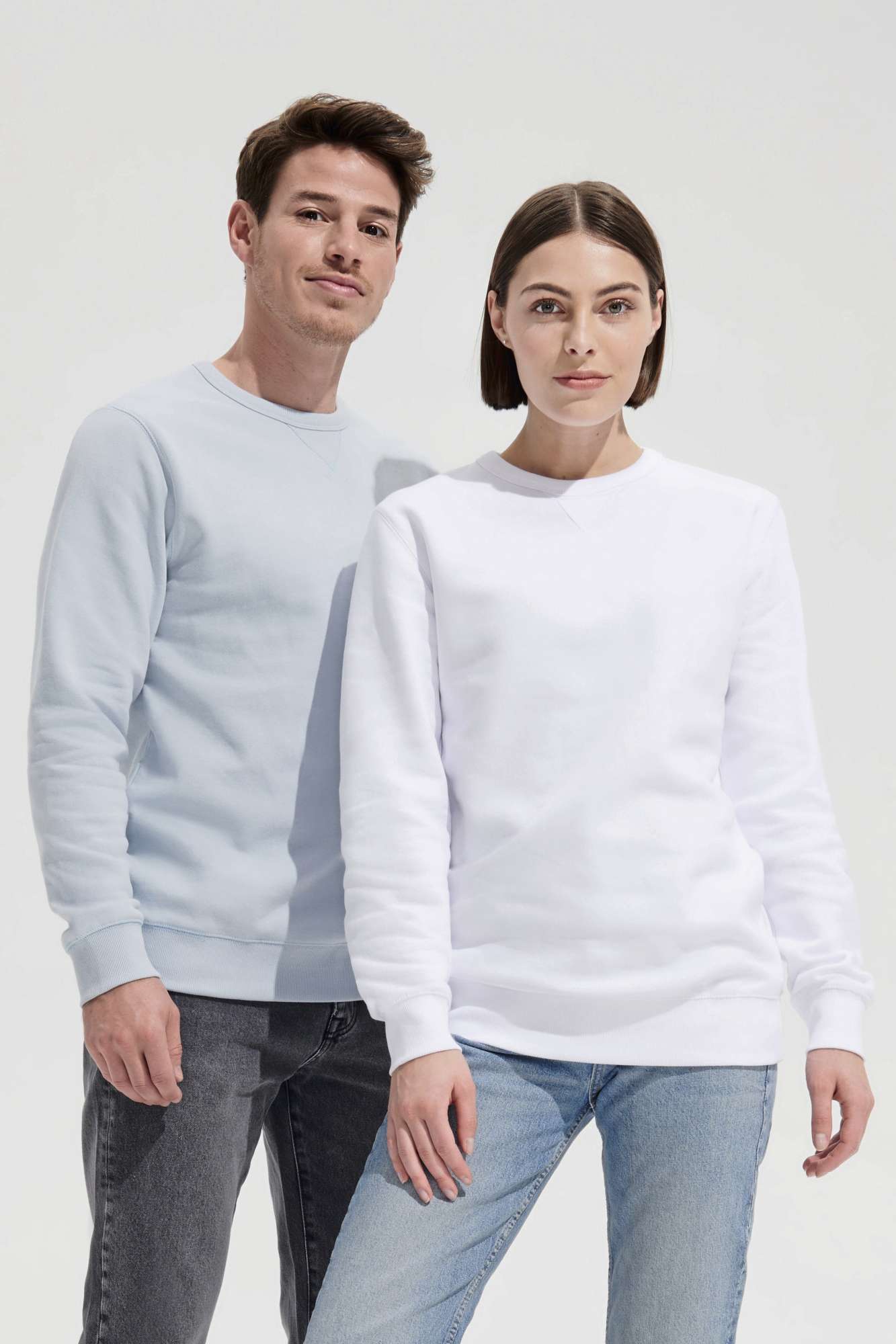 Sweatshirt mit Rundhals-V-Einsatz für Herren