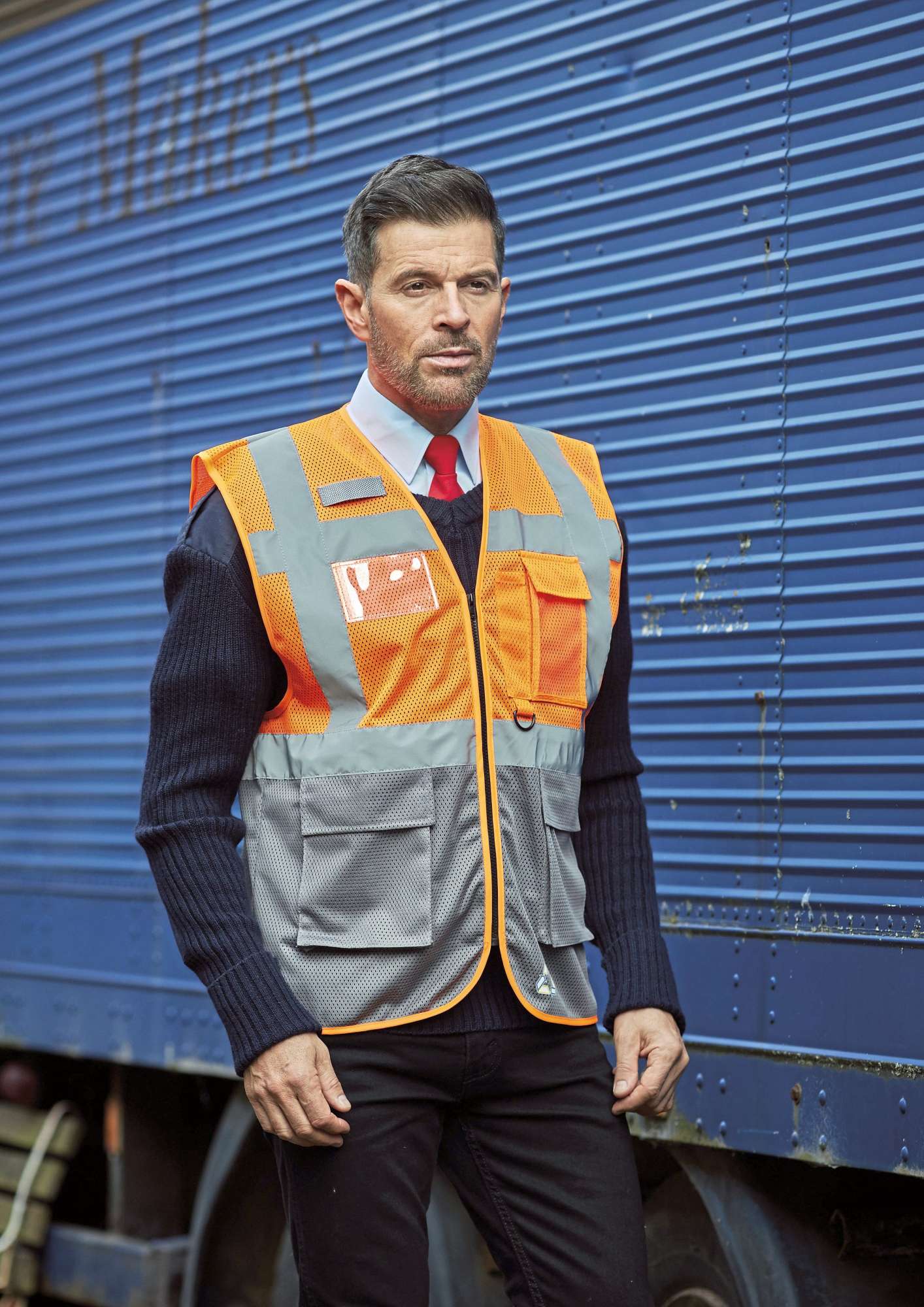 YOKO Recycelte Sicherheitsweste mit Reflexstreifen, Hi-Vis Yellow/Navy XL, YK820