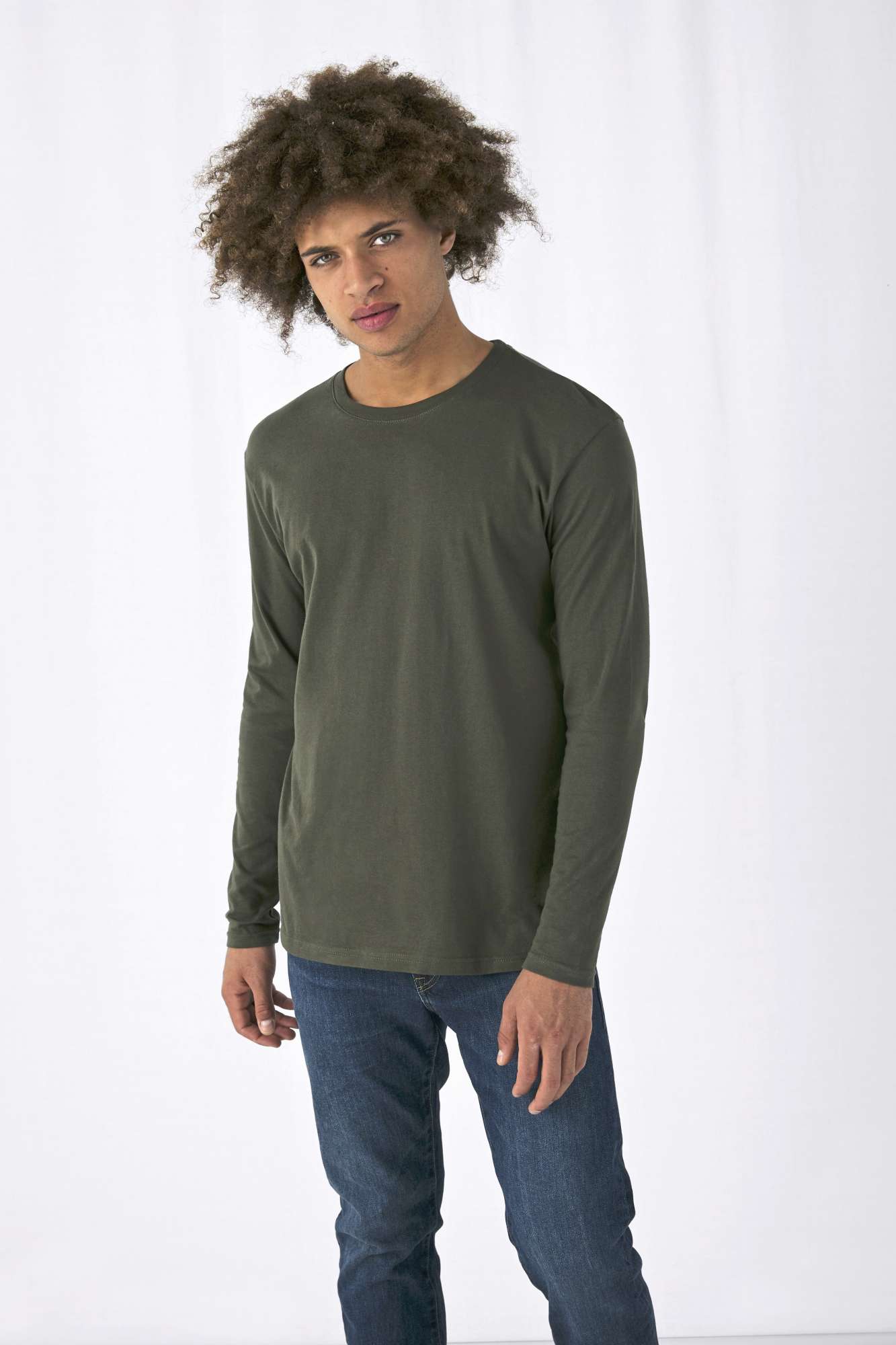 Langarm-T-Shirt aus 100% Baumwolle