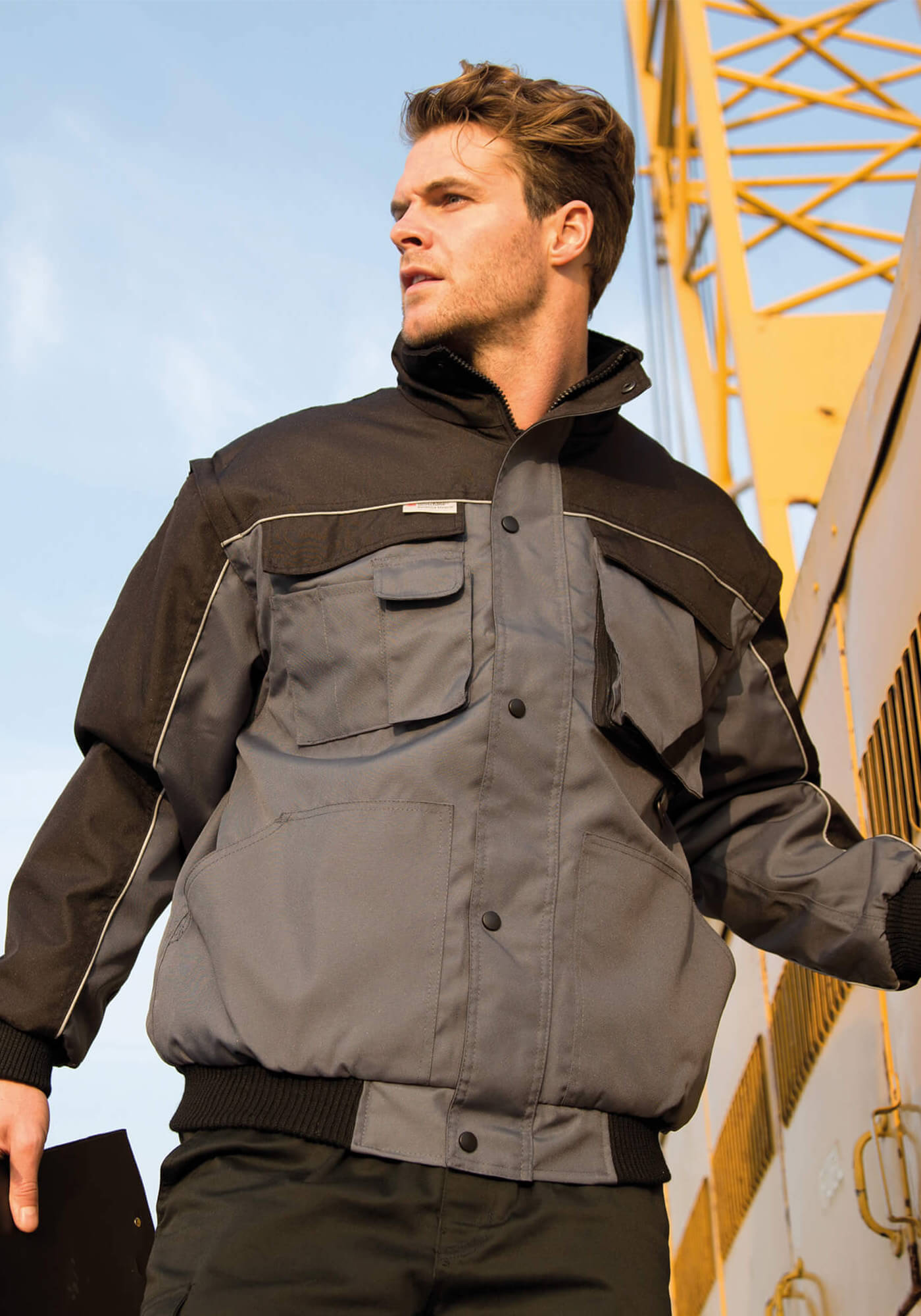 Result Work-Guard Zip Sleeve Jacke mit abnehmbaren Ärmeln, Navy/Navy M, RT71