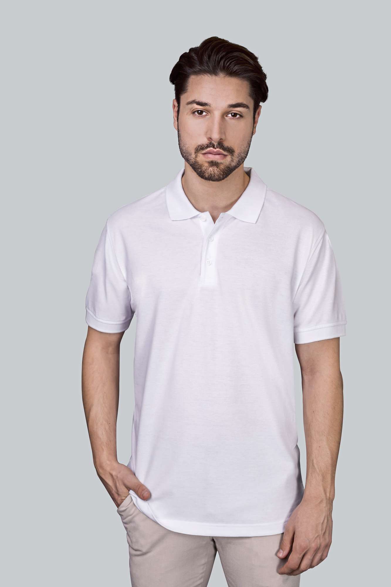 HRM Performance Polo aus Doppel-Piqué für Herren, Red M, HRM303