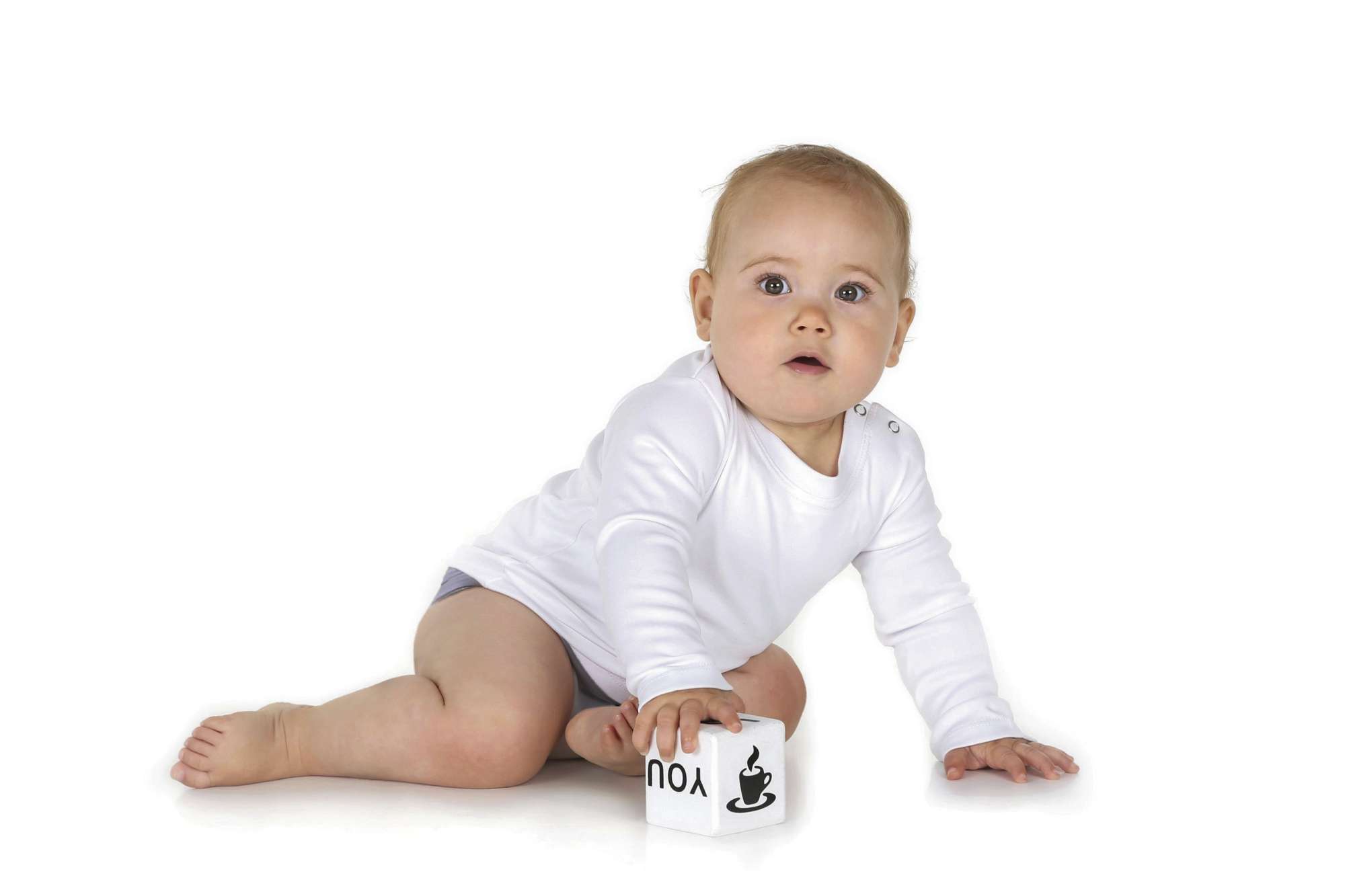 Link Kids Wear Langarm Baby T-Shirt 100% Polyester, White 86-92, X806