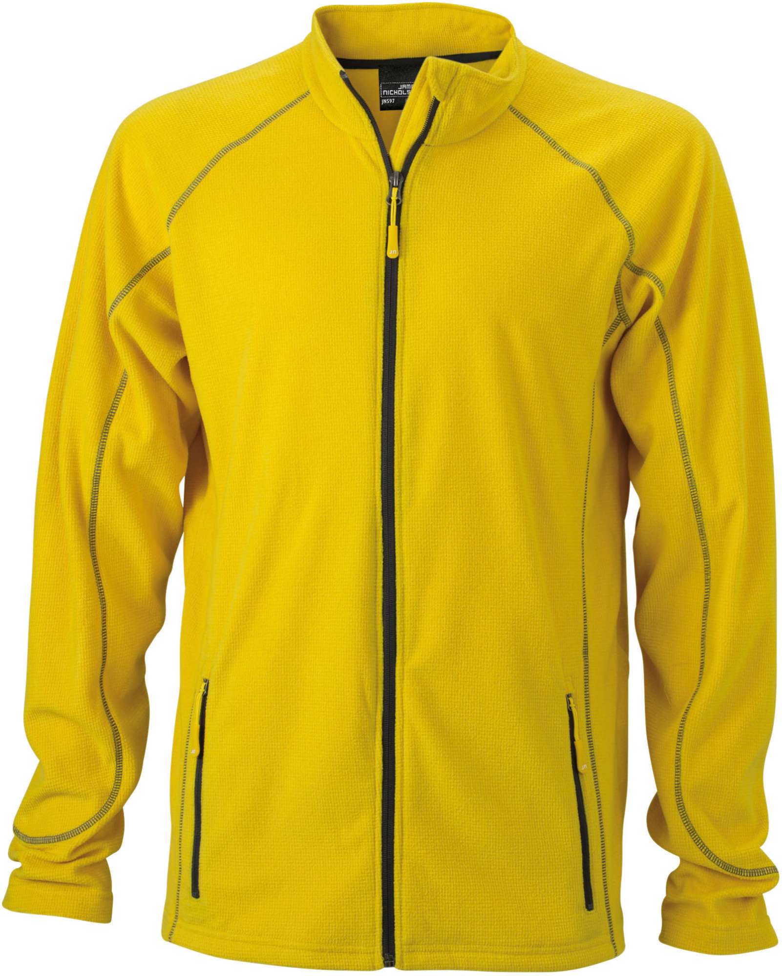 Strukturierte Fleecejacke mit Reißverschlusstaschen