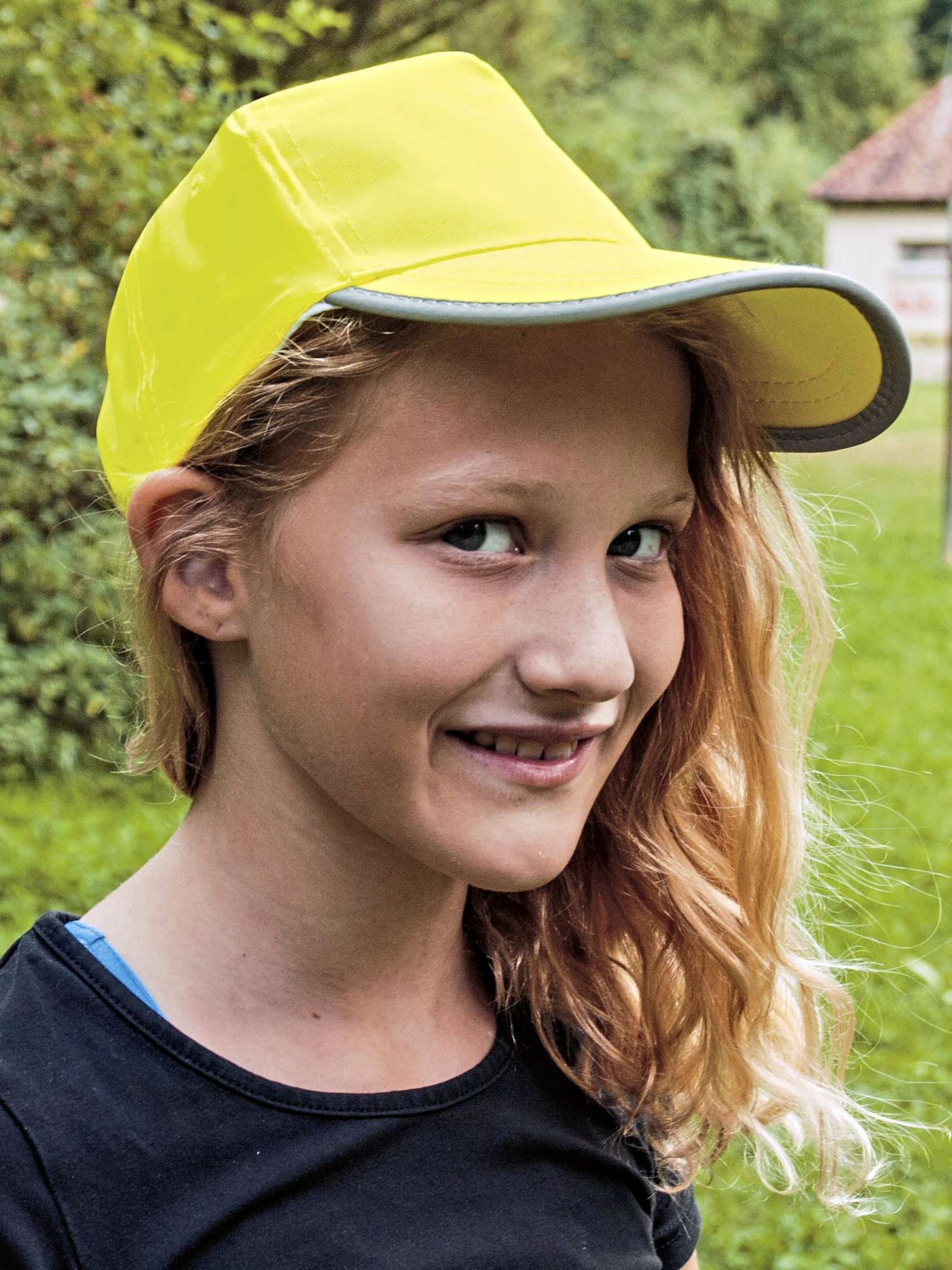 Korntex Hi-Vis Cap Montpelier mit Reflektoren für Kinder, Signal Yellow One Size, KX058K