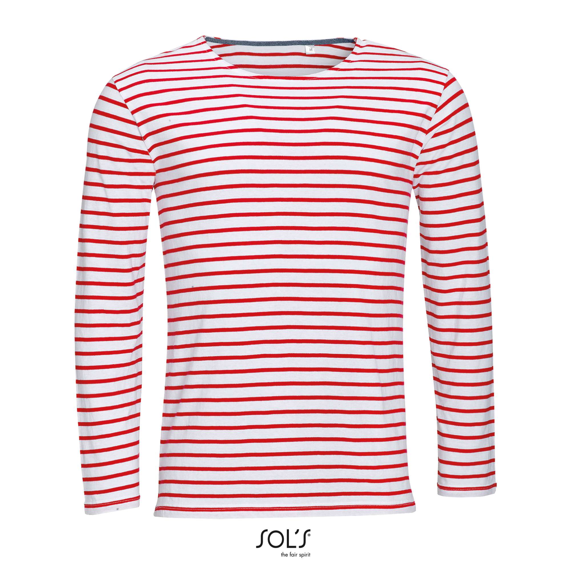 Gestreiftes Herren Langarm T-Shirt Marine