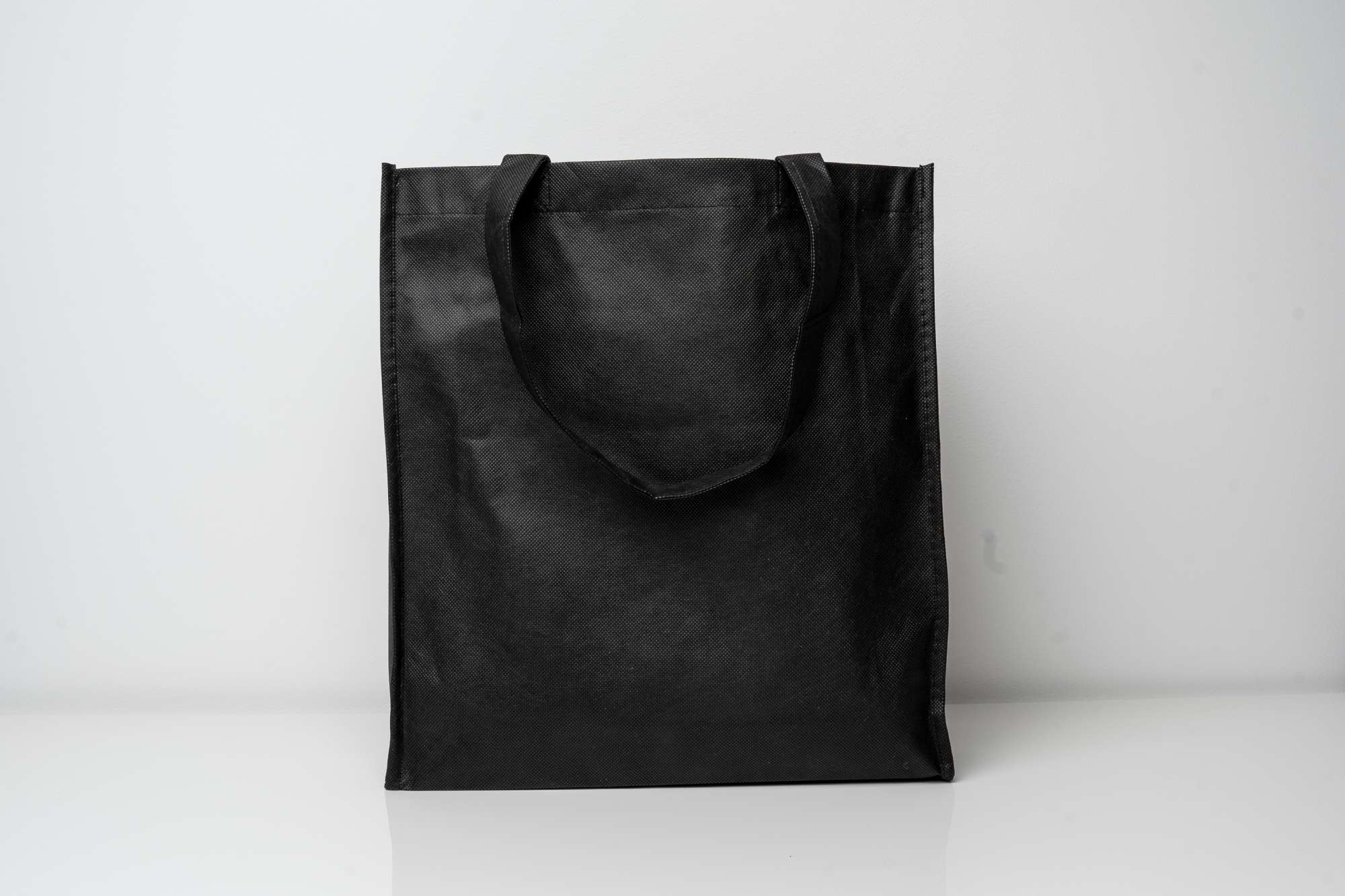 Printwear Baumwoll-PP Einkaufstasche 38x42 cm, Black 38 x 42 x 10 cm, XT33