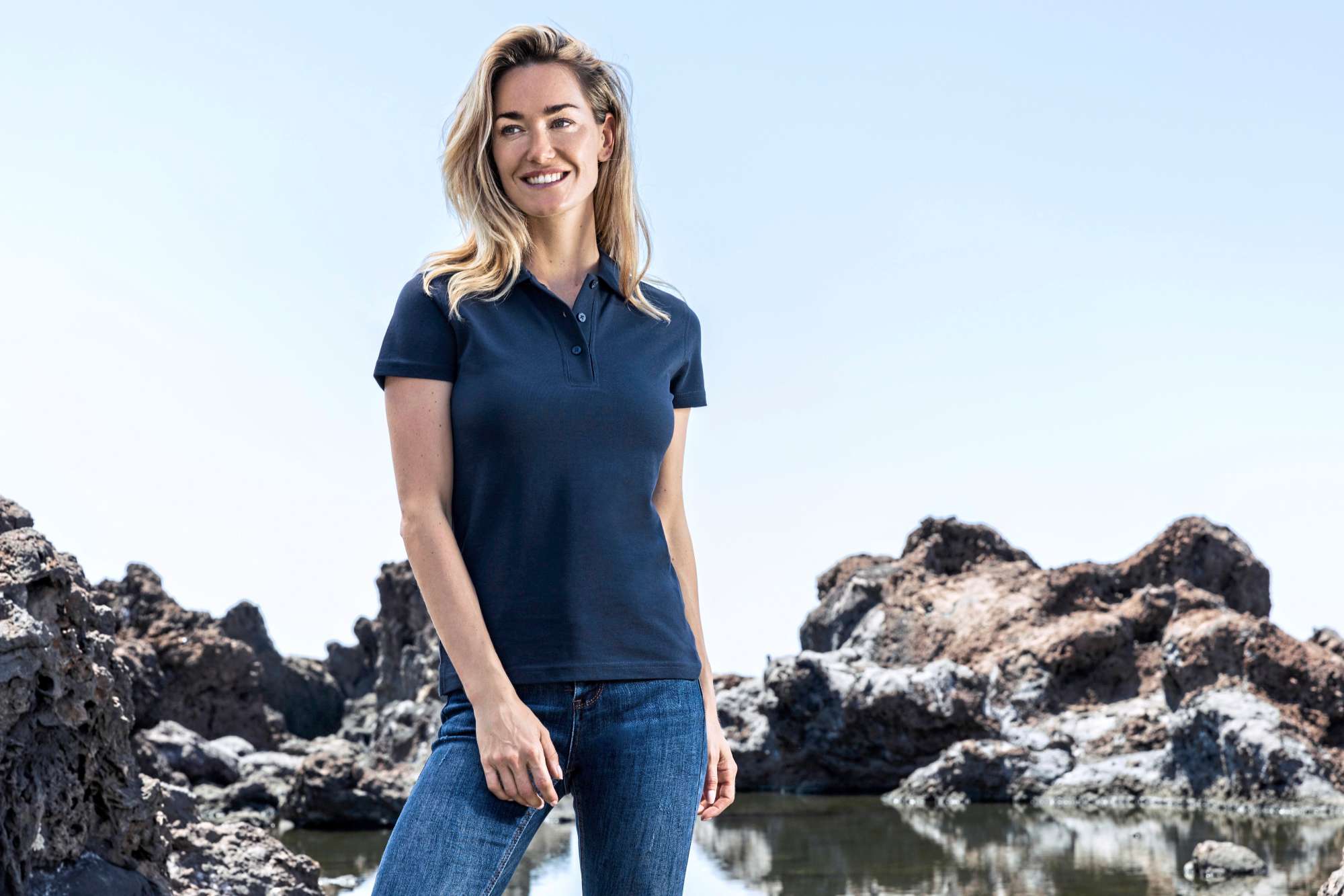 Leicht tailliertes Baumwoll-Polo-Shirt