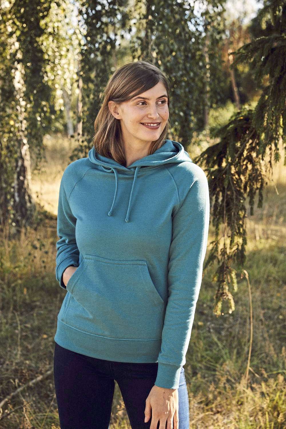 Neutral Damen-Hoodie aus Bio-Baumwolle, Fairtrade, Red S, NE83101