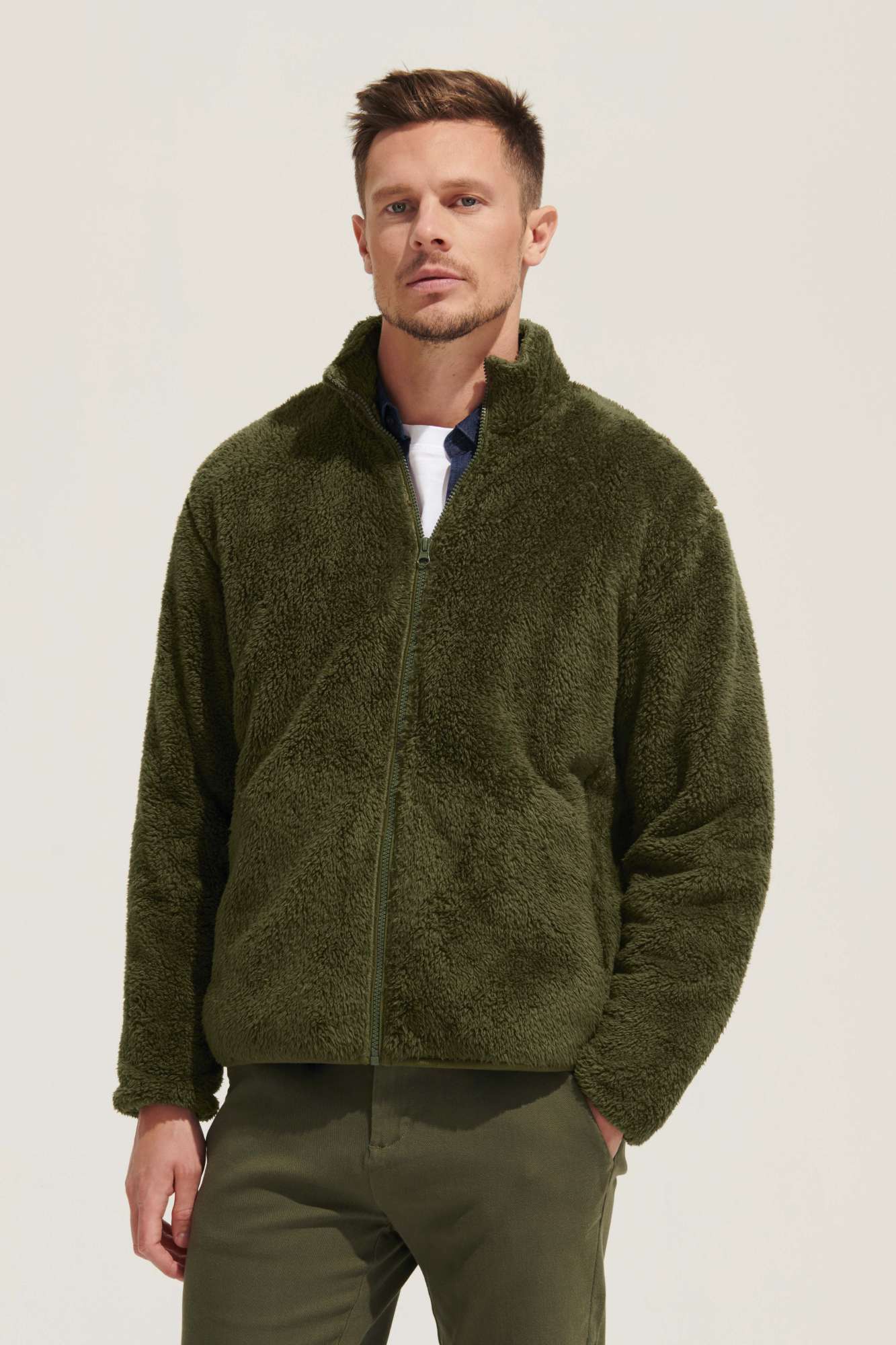 SOL´S Fleece Zip Jacke Finch, recyceltes Material, Black XS, L04022