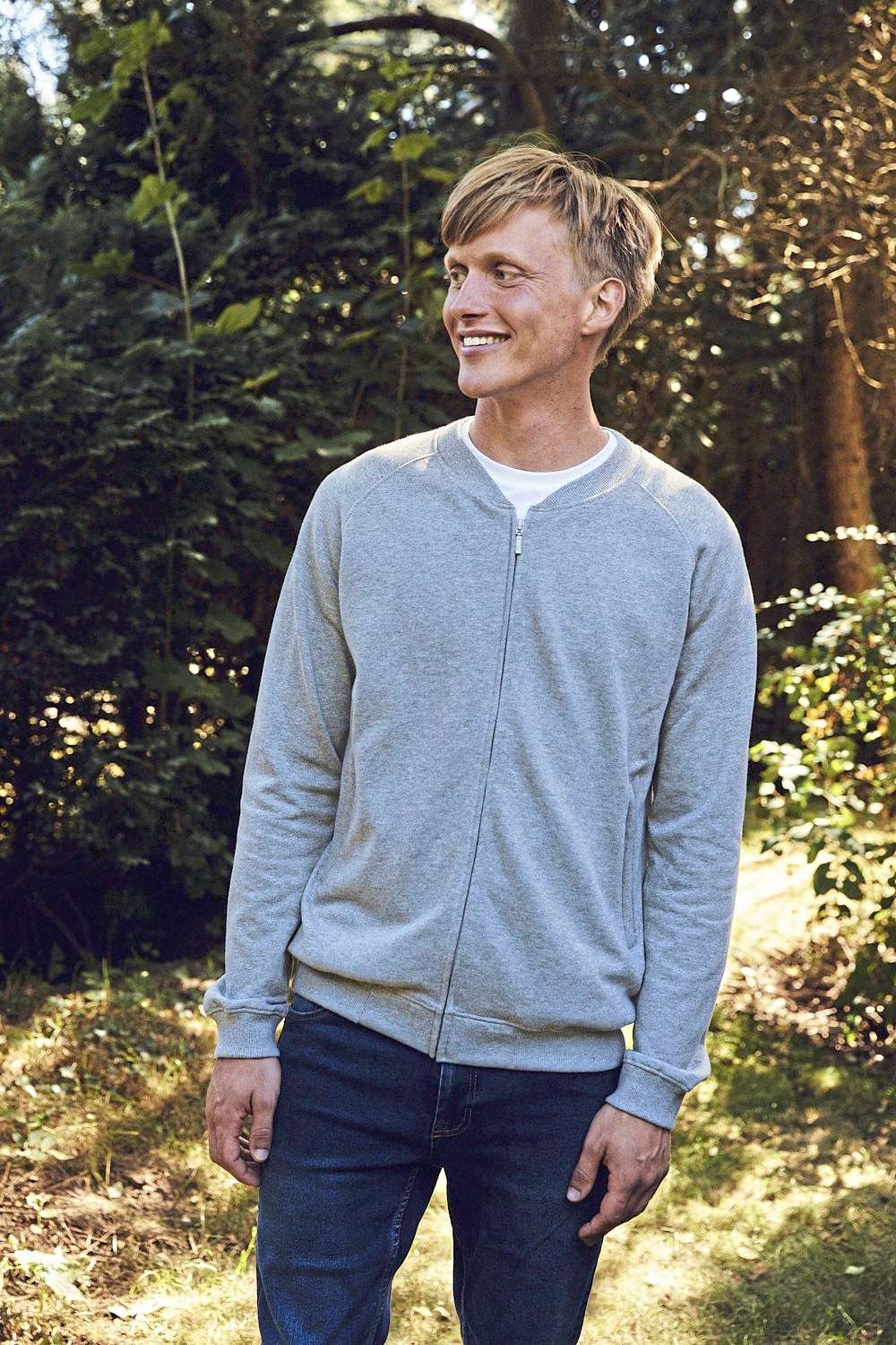 Bio-Baumwolljacke mit fleecegefüttertem Rücken