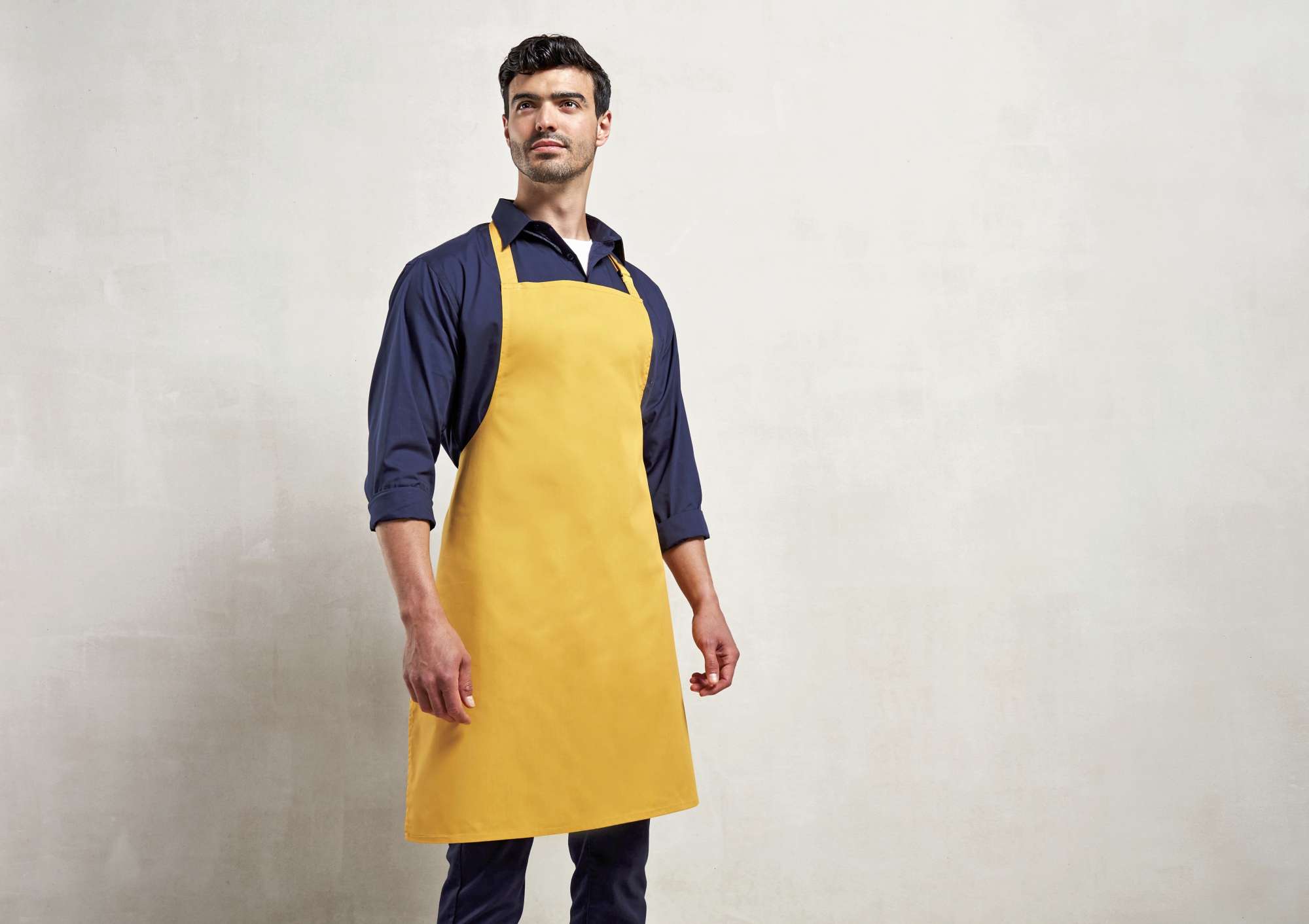 Premier Workwear Farbenfrohe Bib-Schürze, Pflegeleicht, Verstellbar, Sunflower (ca. Pantone 136C) 72 x 86 cm, PW150