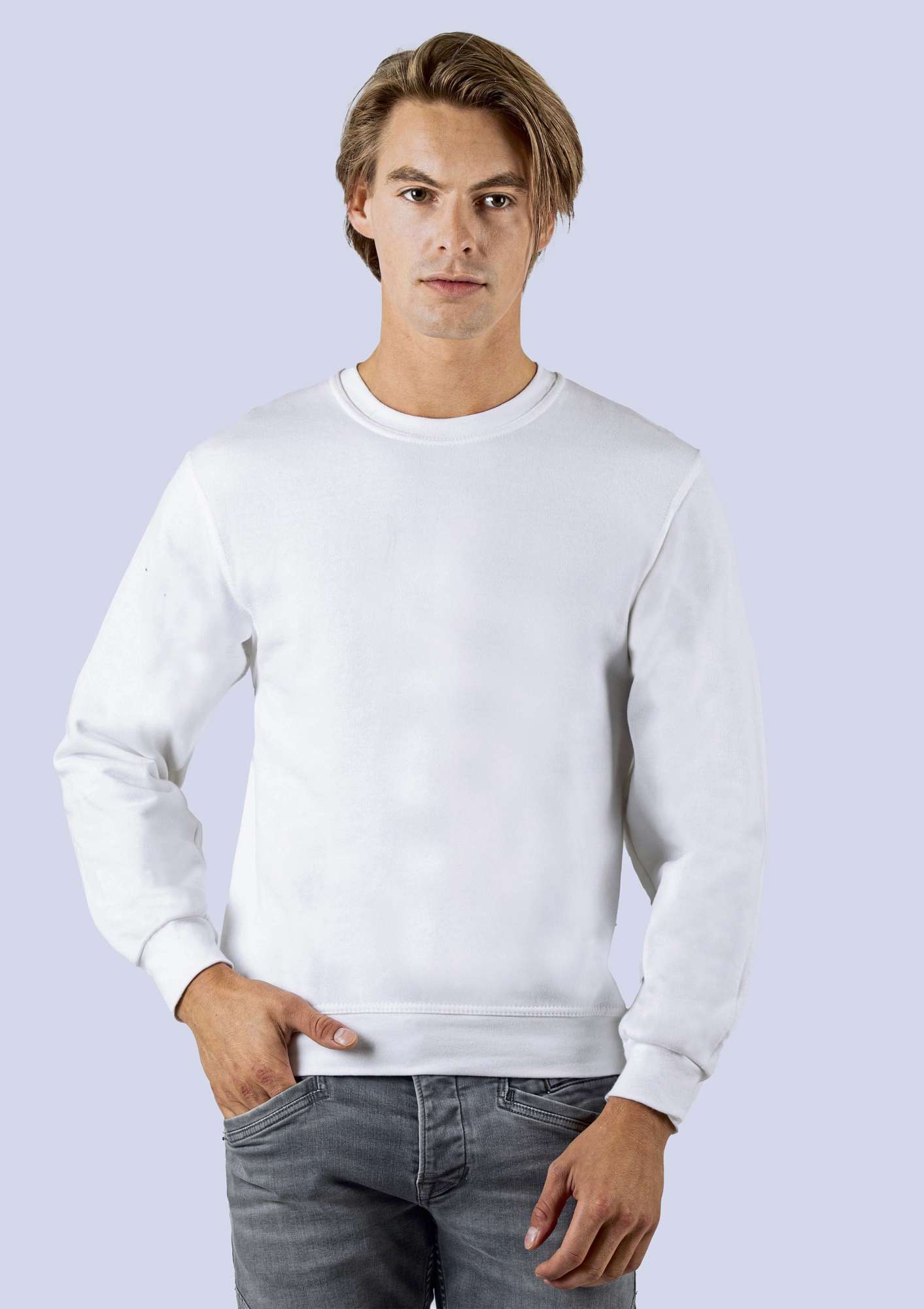 Langarm Sweatshirt mit Antipilling-Ausstattung
