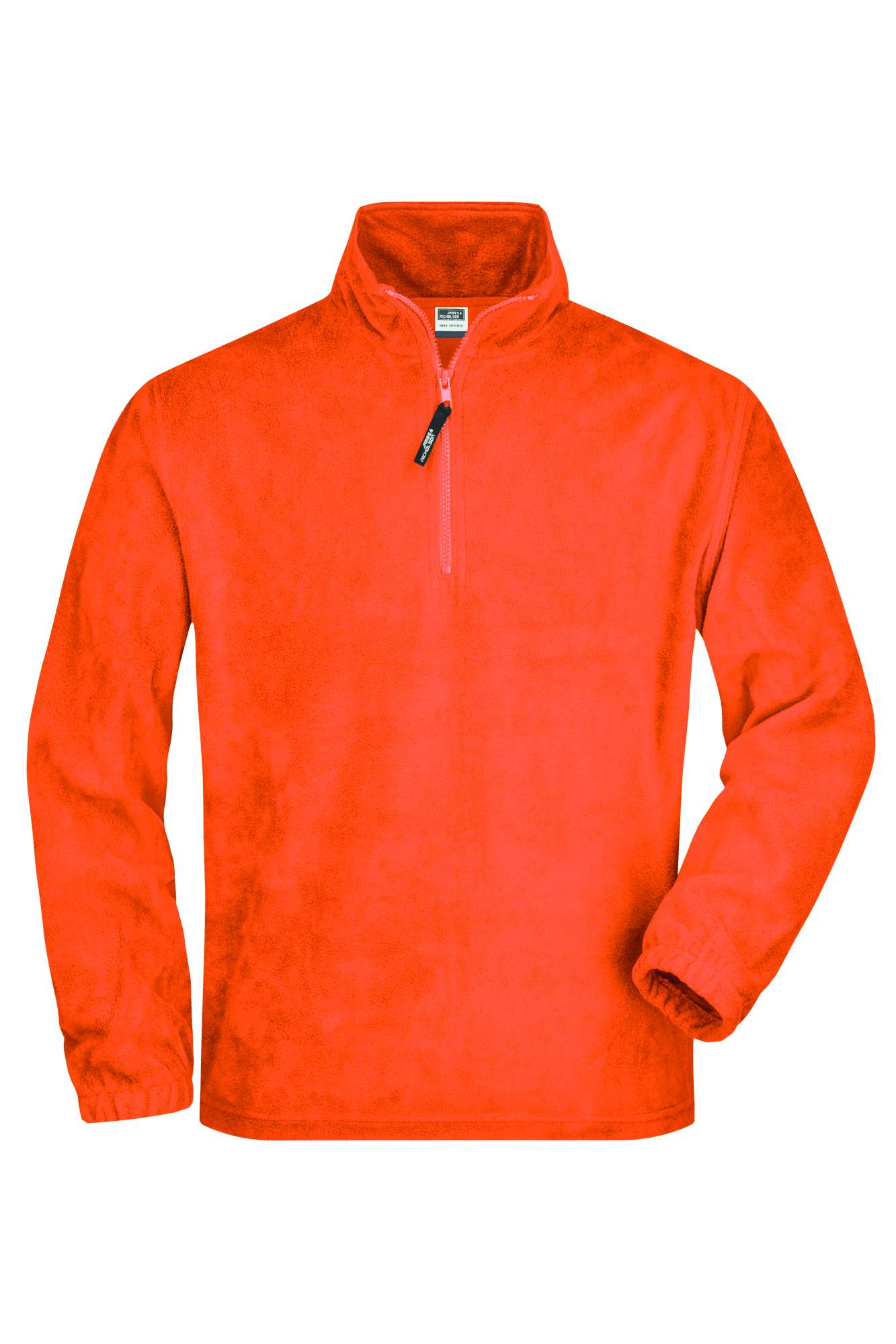 James&Nicholson Half-Zip Fleece Sweatshirt mit Kadettkragen, Black XL, JN043