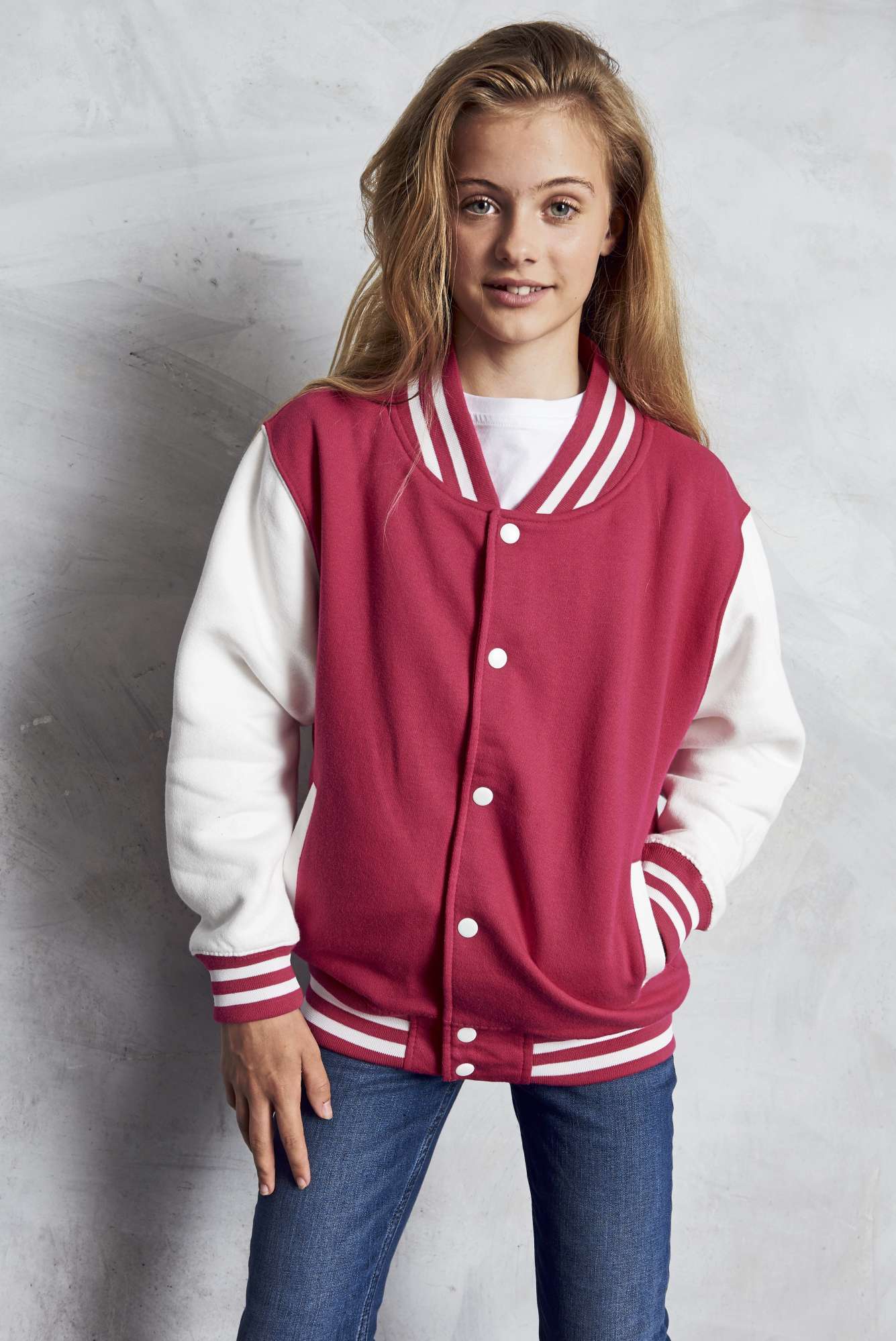 Varsity Jacke mit Kontrastärmeln für Kinder