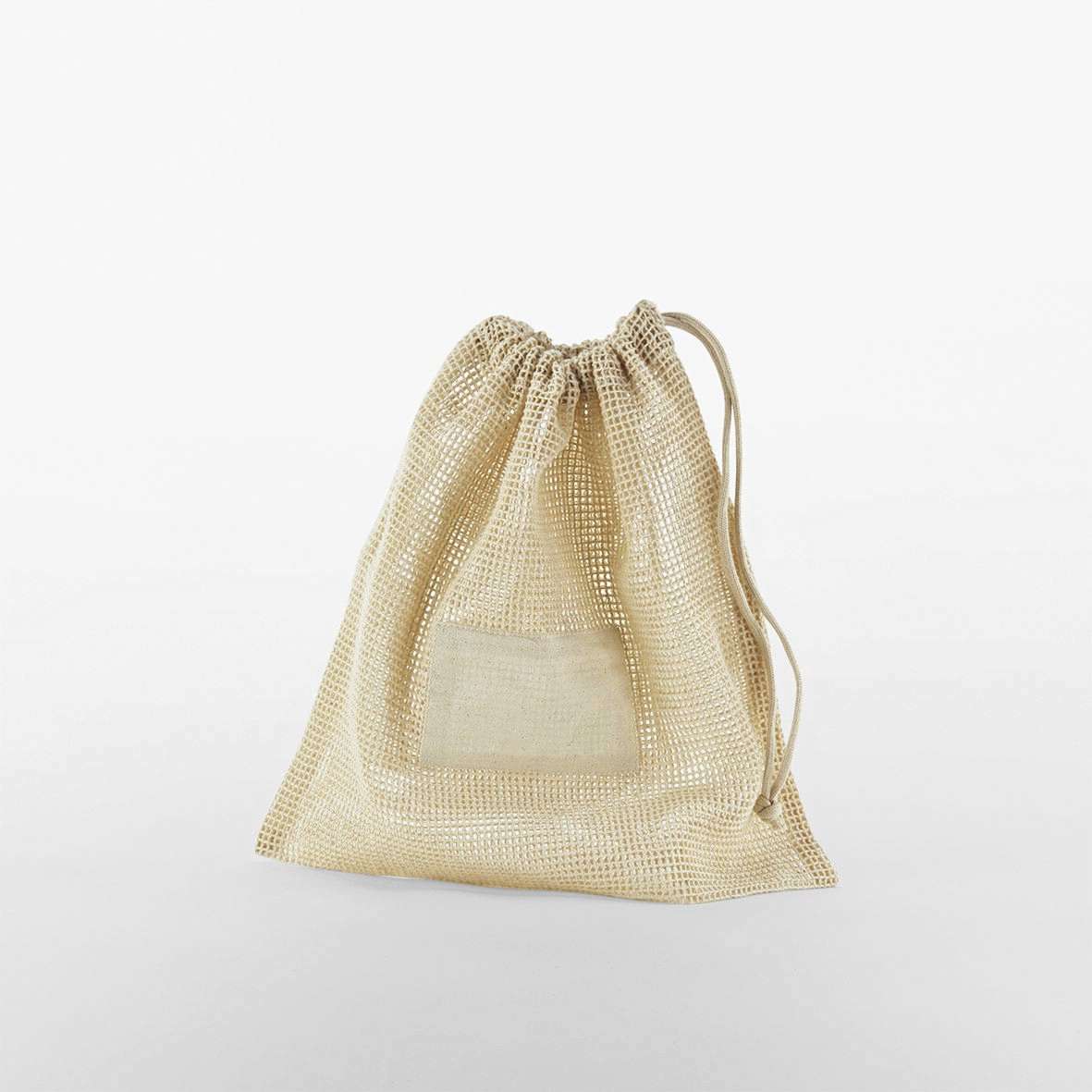 Westford Mill Bio-Baumwoll-Mesh-Sack, Natural M (32 x 32 cm), WM155