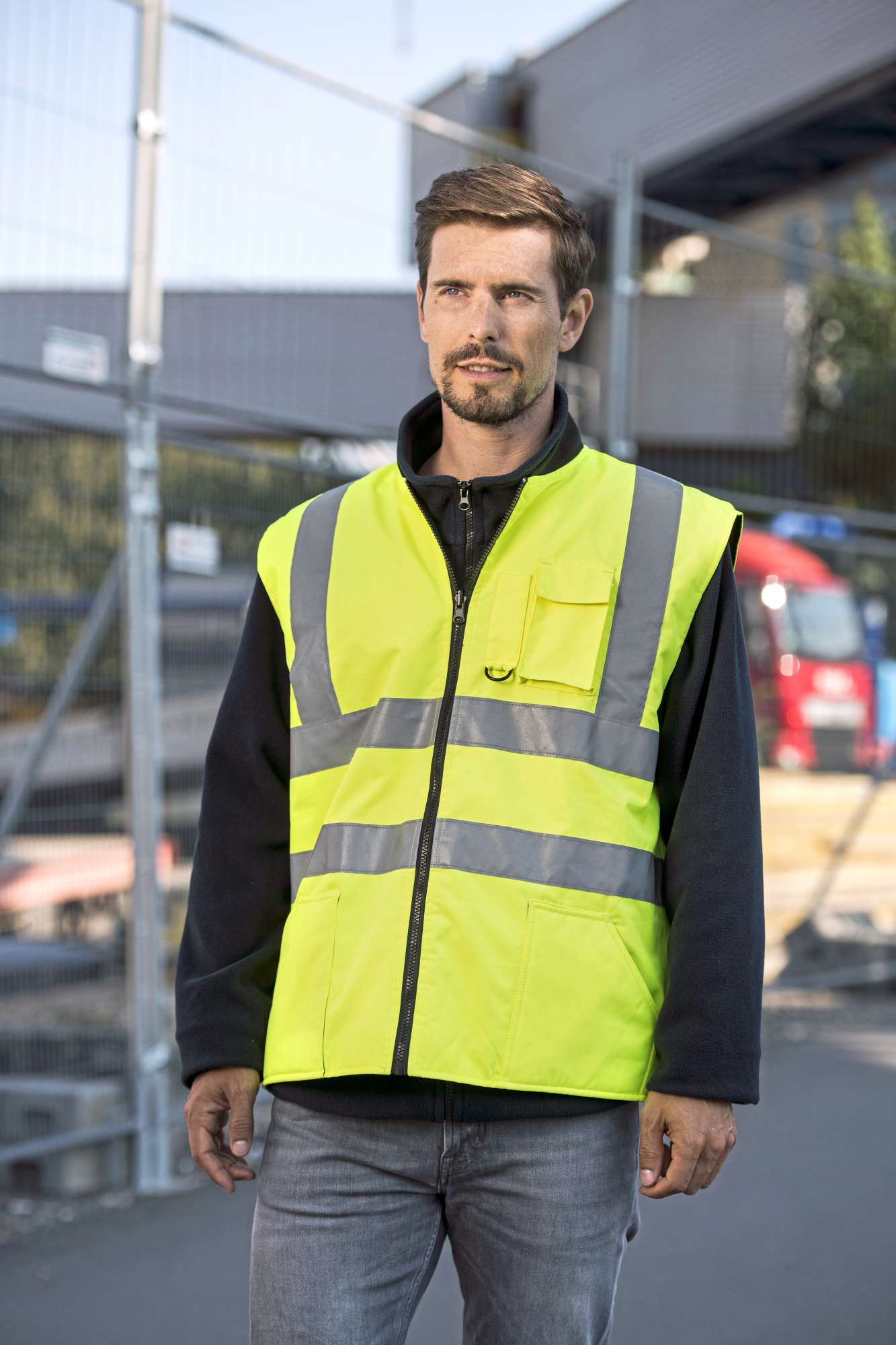 Korntex Hi-Vis Wende-Sicherheitsbodywarmer Ural 2-in-1, Signal Yellow XL, KX803
