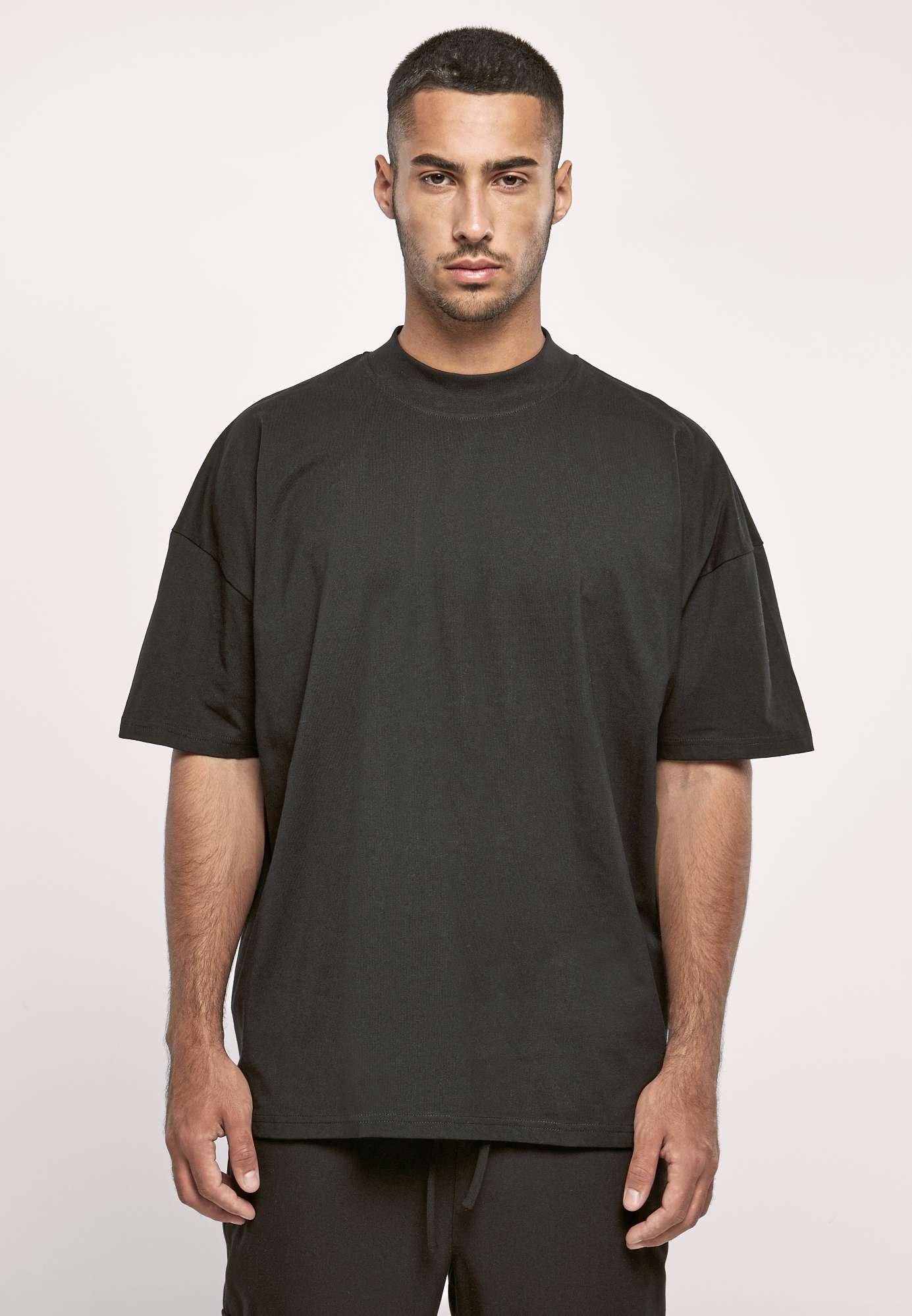 Oversized T-Shirt mit Mock Neck für Herren