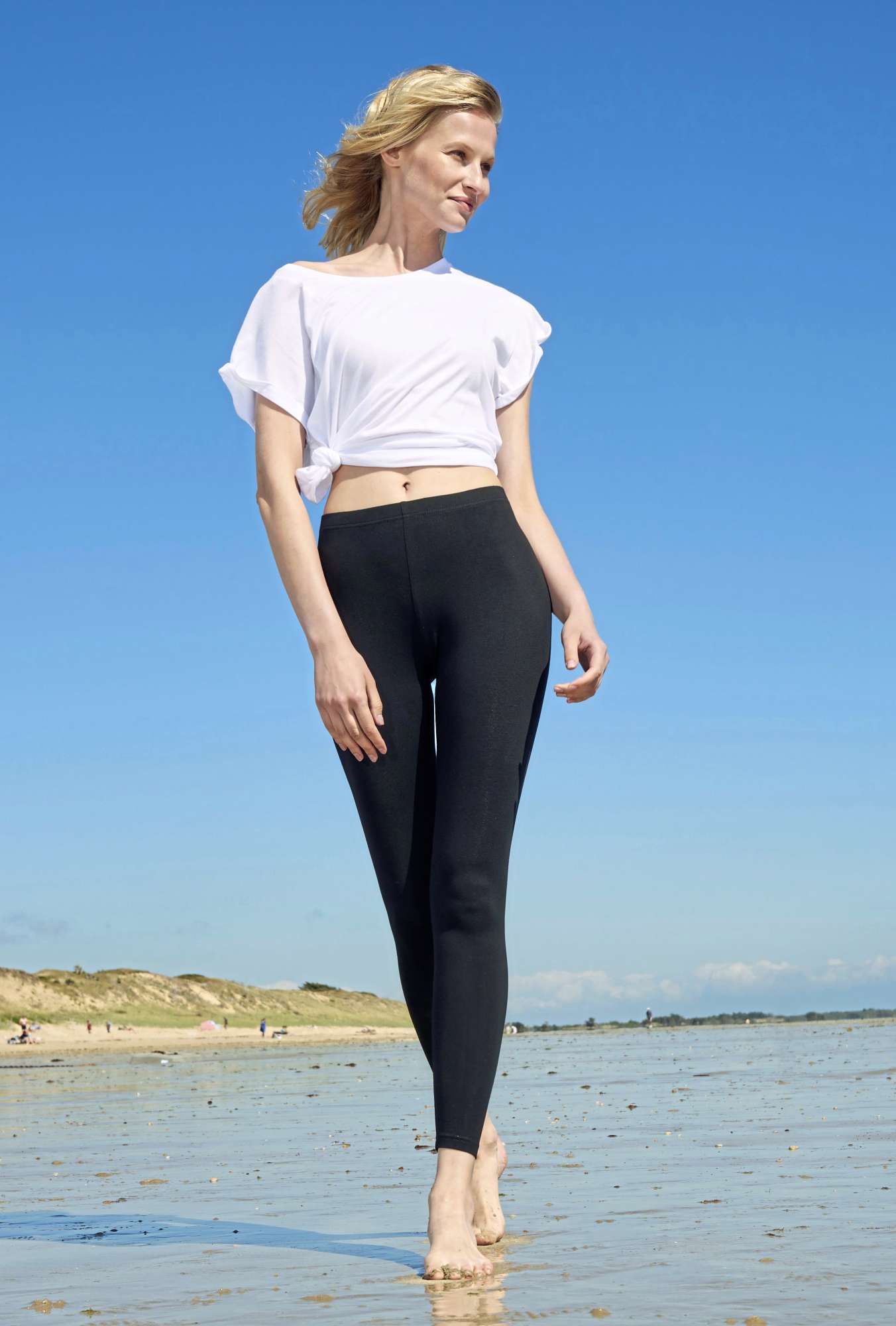 Leggings aus Baumwolle mit Stretch für Damen
